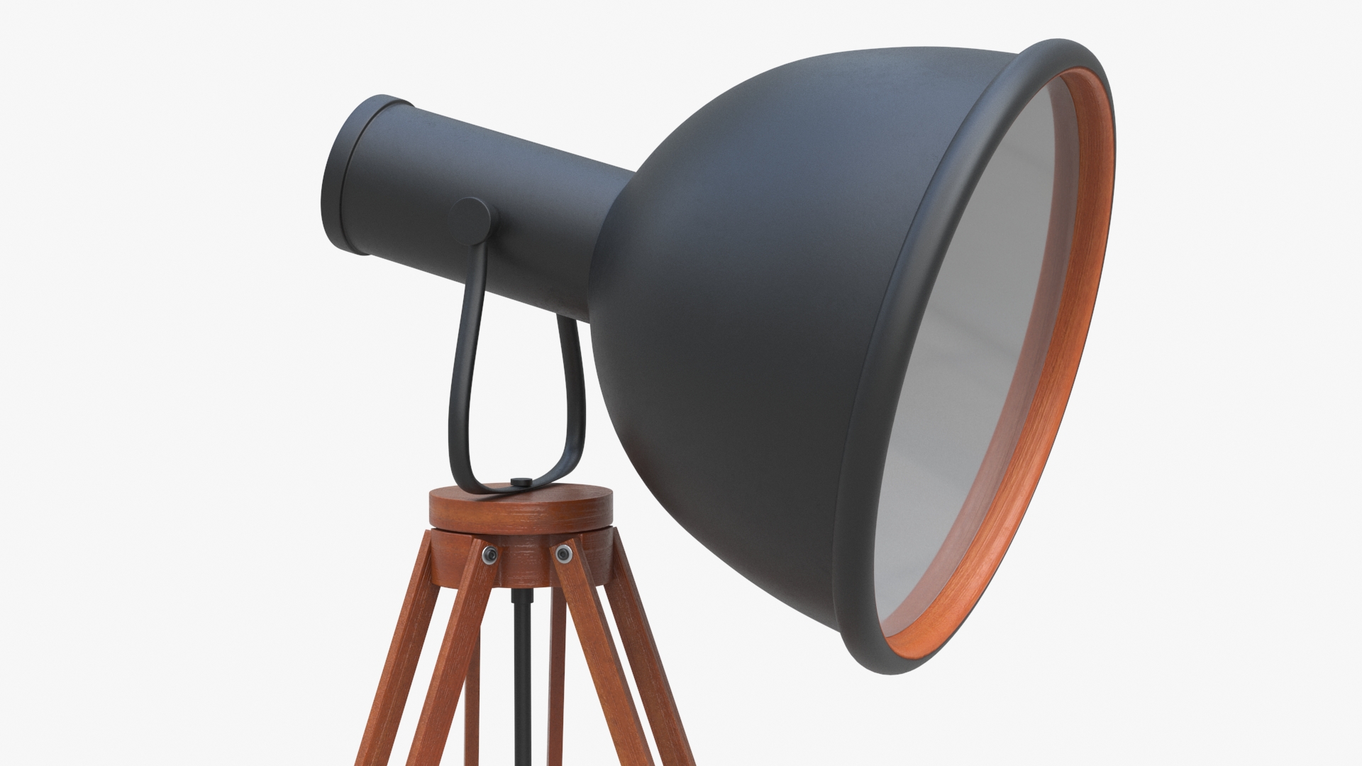 3D model Vintage Studio Floor Lamp on Tripod