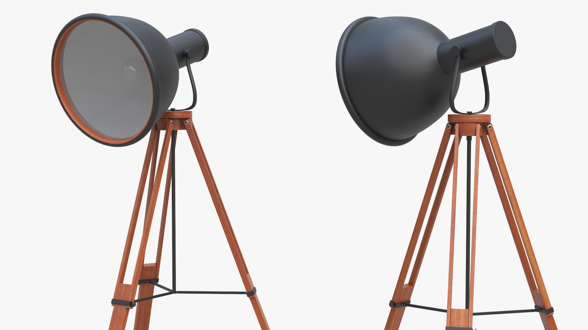 3D model Vintage Studio Floor Lamp on Tripod