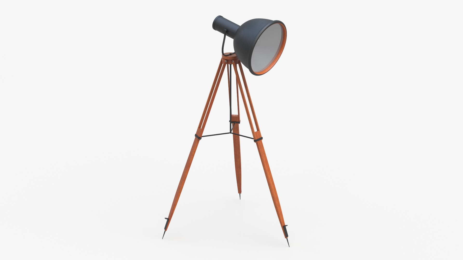 3D model Vintage Studio Floor Lamp on Tripod