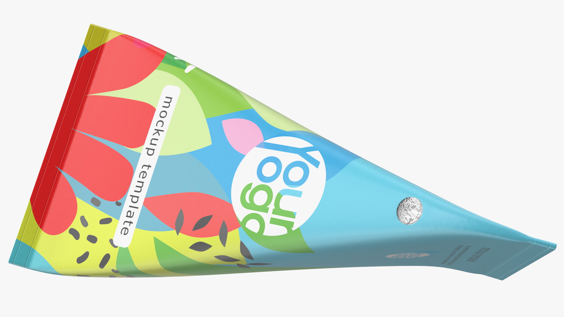 3D Triangle Aseptic Package Mockup Blue
