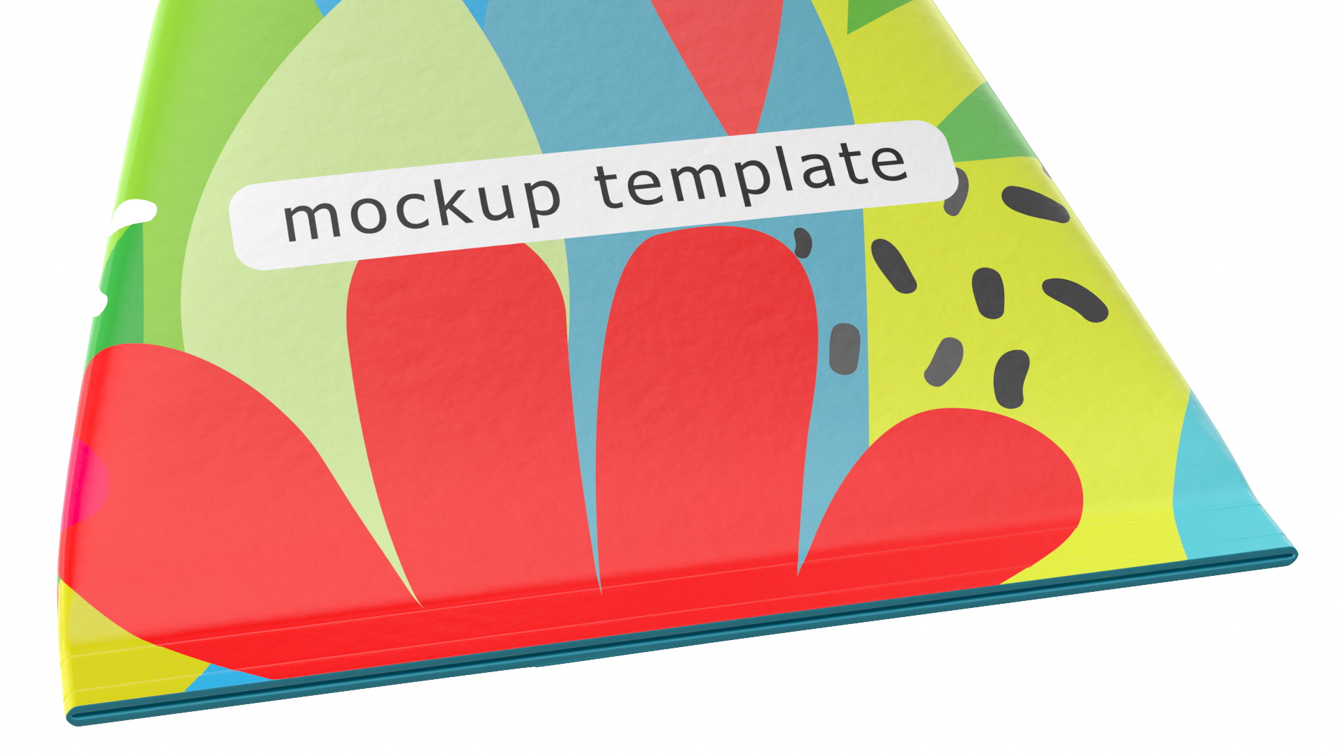 3D Triangle Aseptic Package Mockup Blue