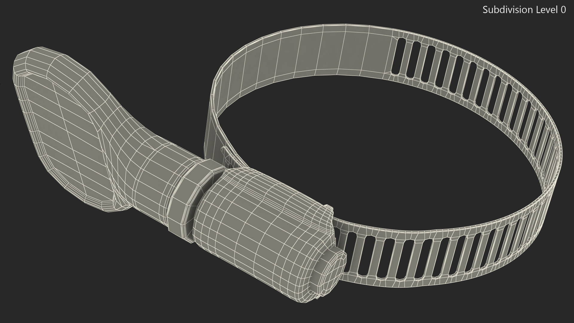 Worm Gear Hose Clamp with Key 30 44mm 3D