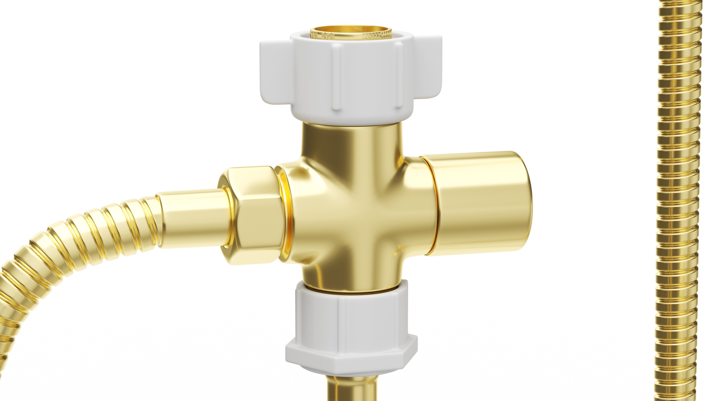 Toilet Tank Mounted Gold Handheld Bidet Sprayer 3D