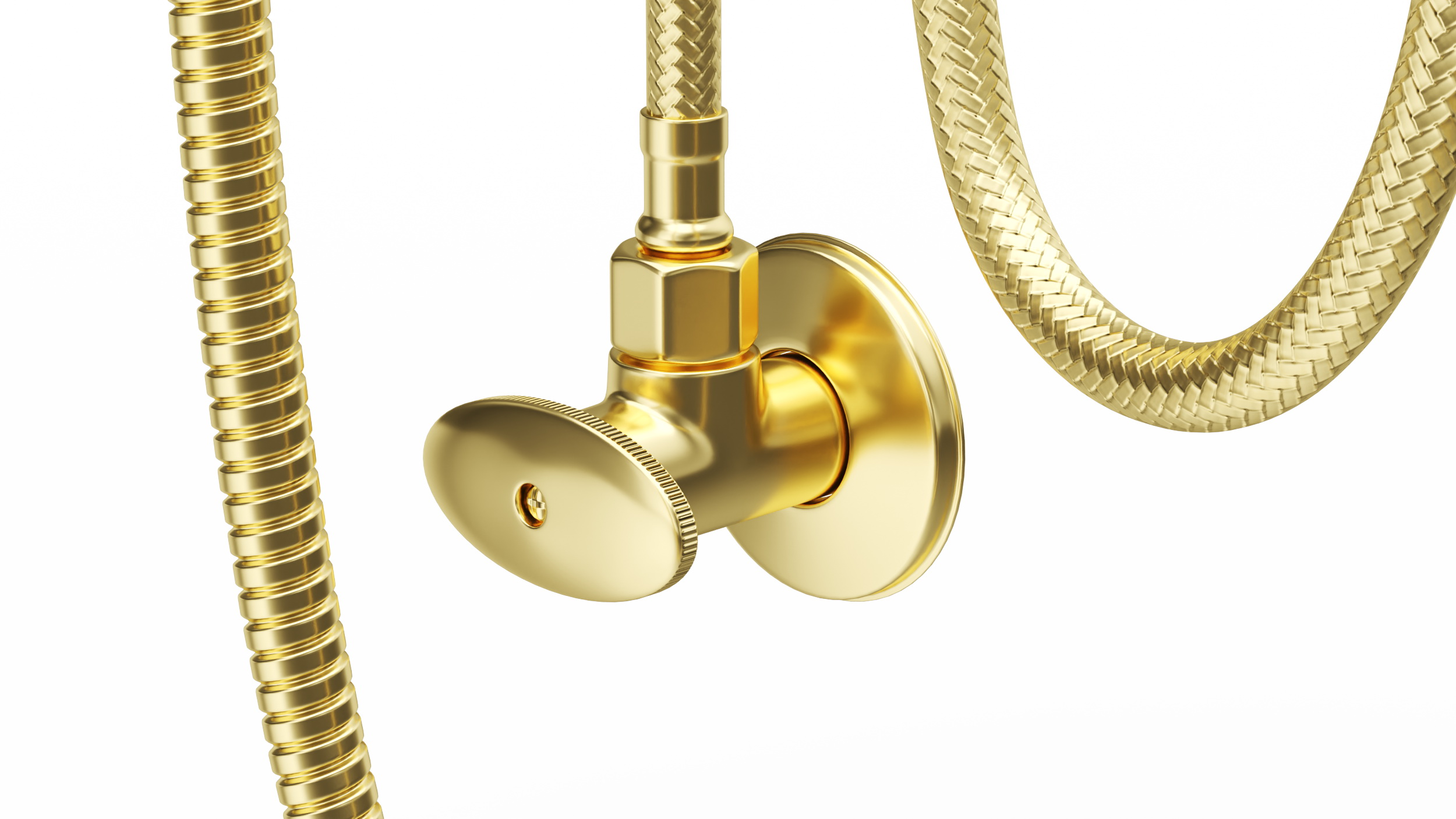 Toilet Tank Mounted Gold Handheld Bidet Sprayer 3D