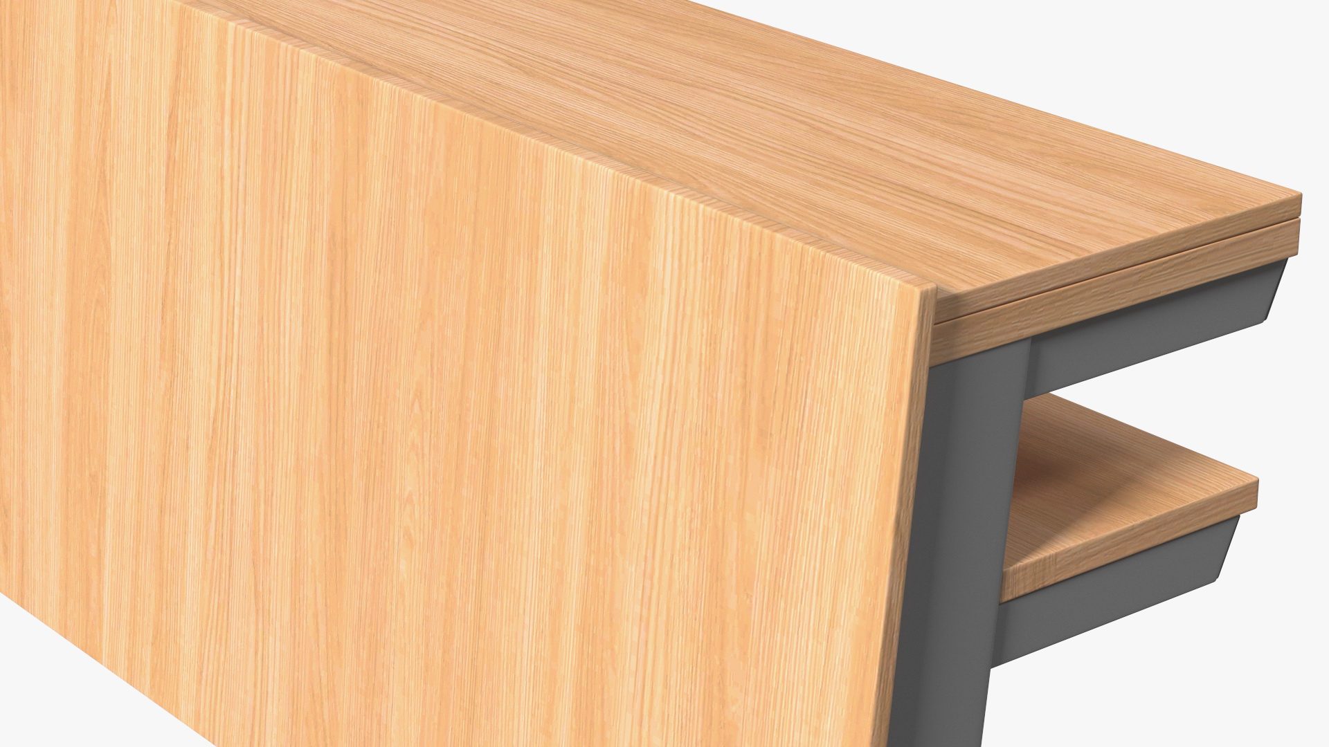 University Seating System Table For Three Seats 3D