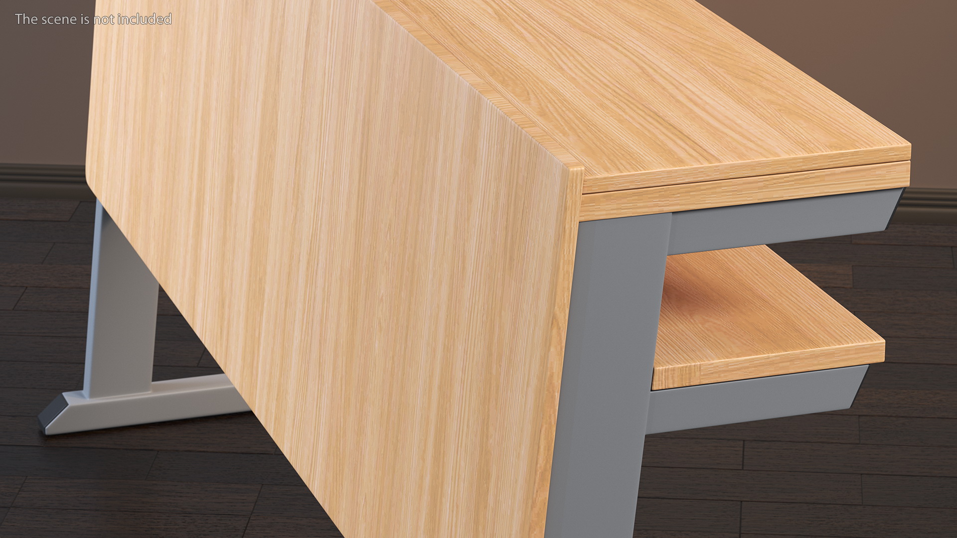 University Seating System Table For Three Seats 3D