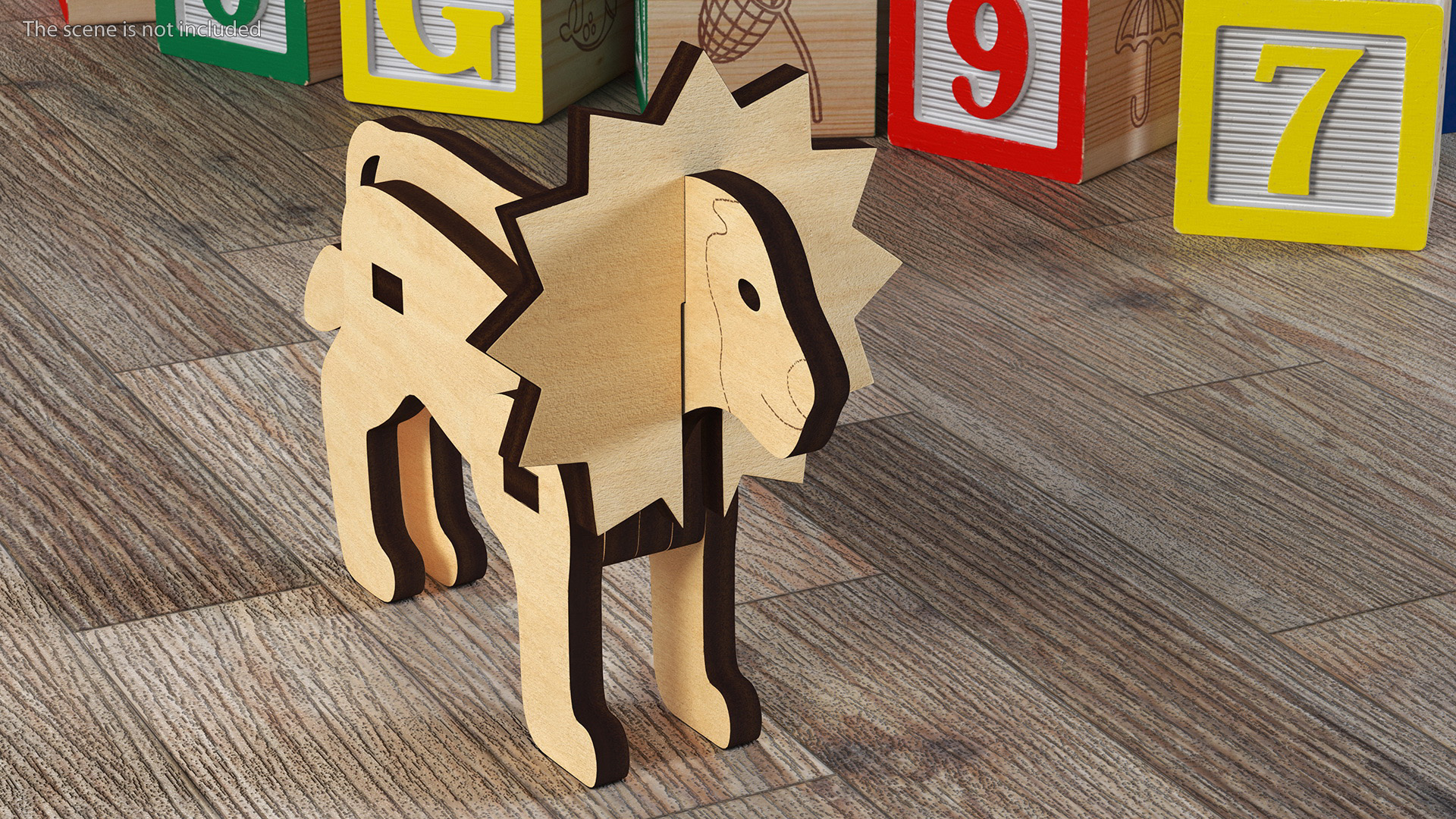 3D 3d Wooden Lion Puzzle