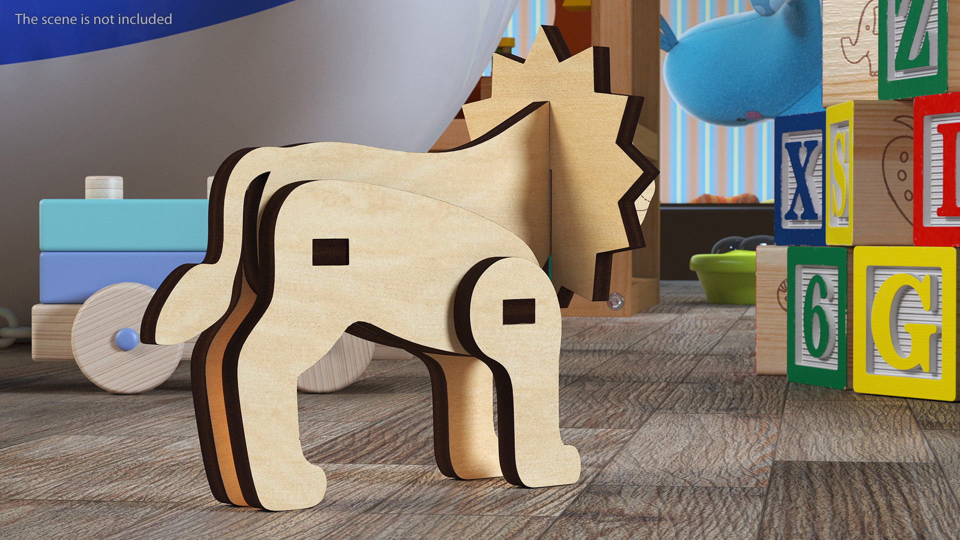 3D 3d Wooden Lion Puzzle