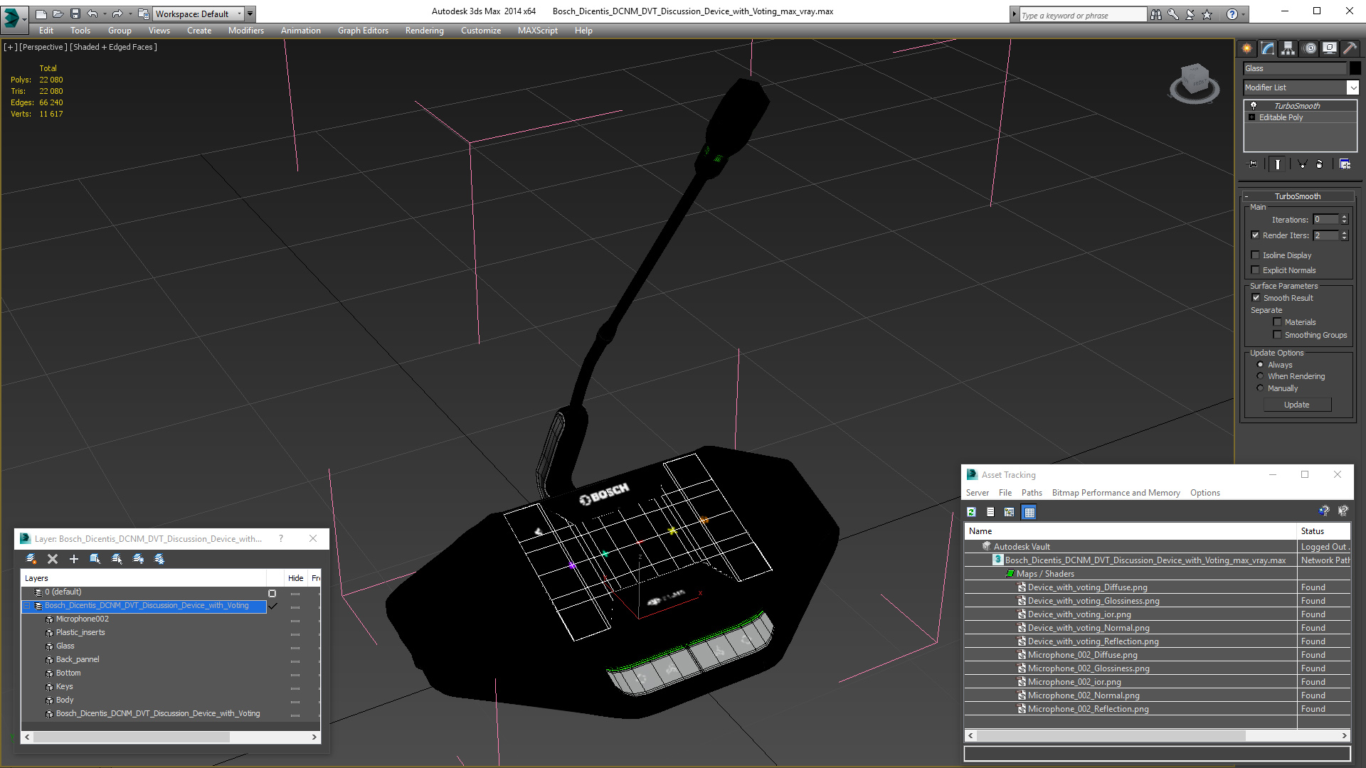 3D Bosch Dicentis DCNM DVT Discussion Device with Voting model