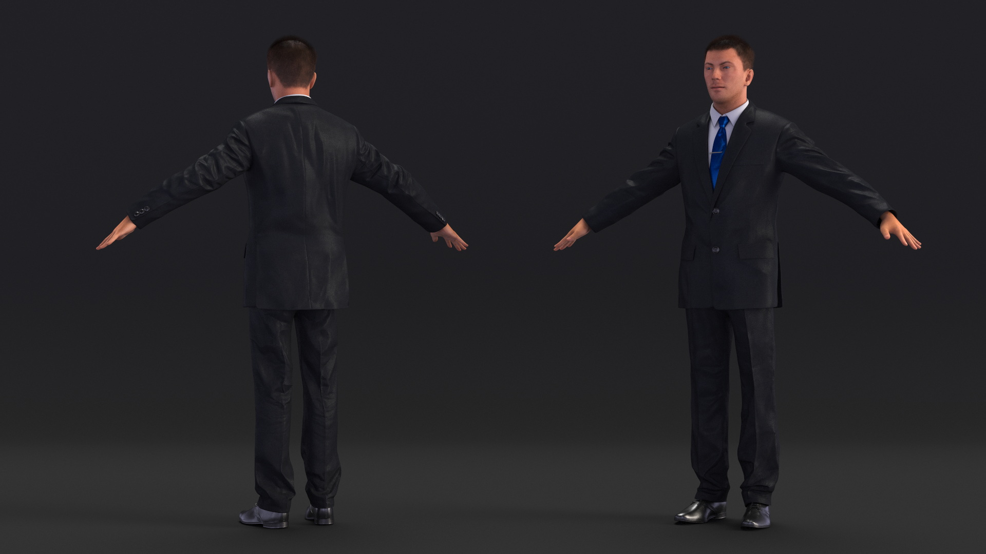 3D Suit Business Man Fur