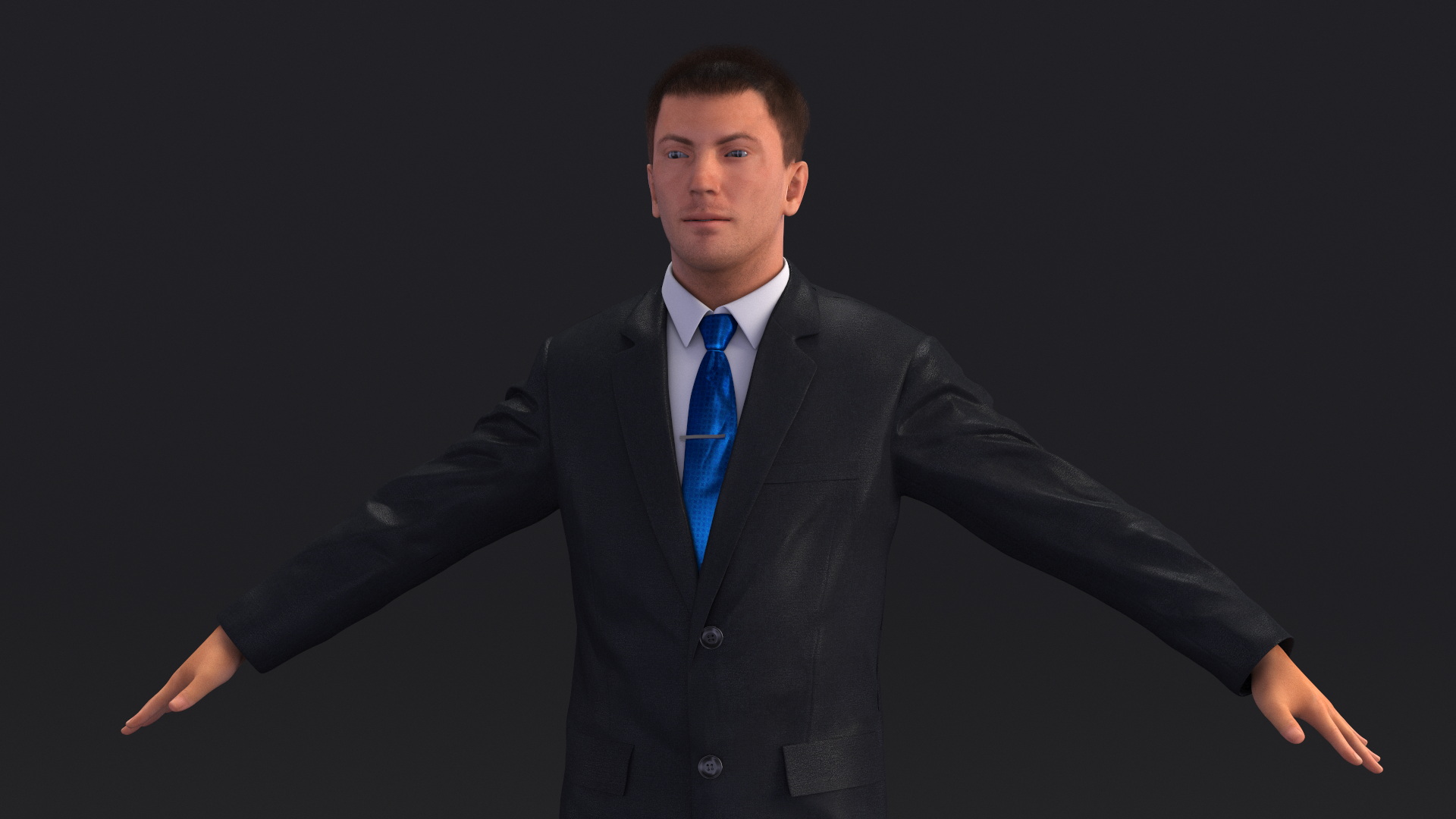 3D Suit Business Man Fur