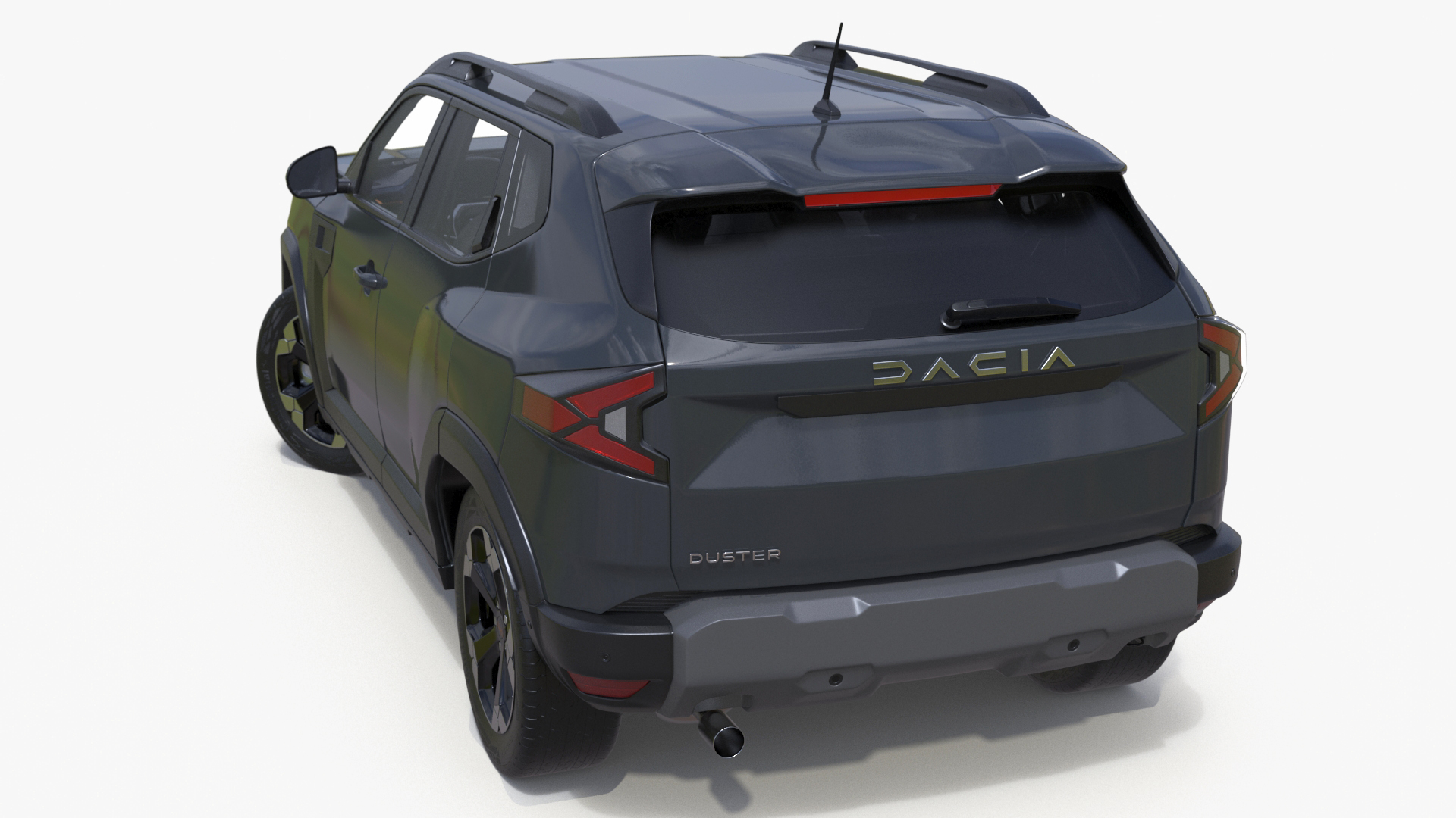 Dacia Duster 2024 Crossover Gray Rigged 3D model