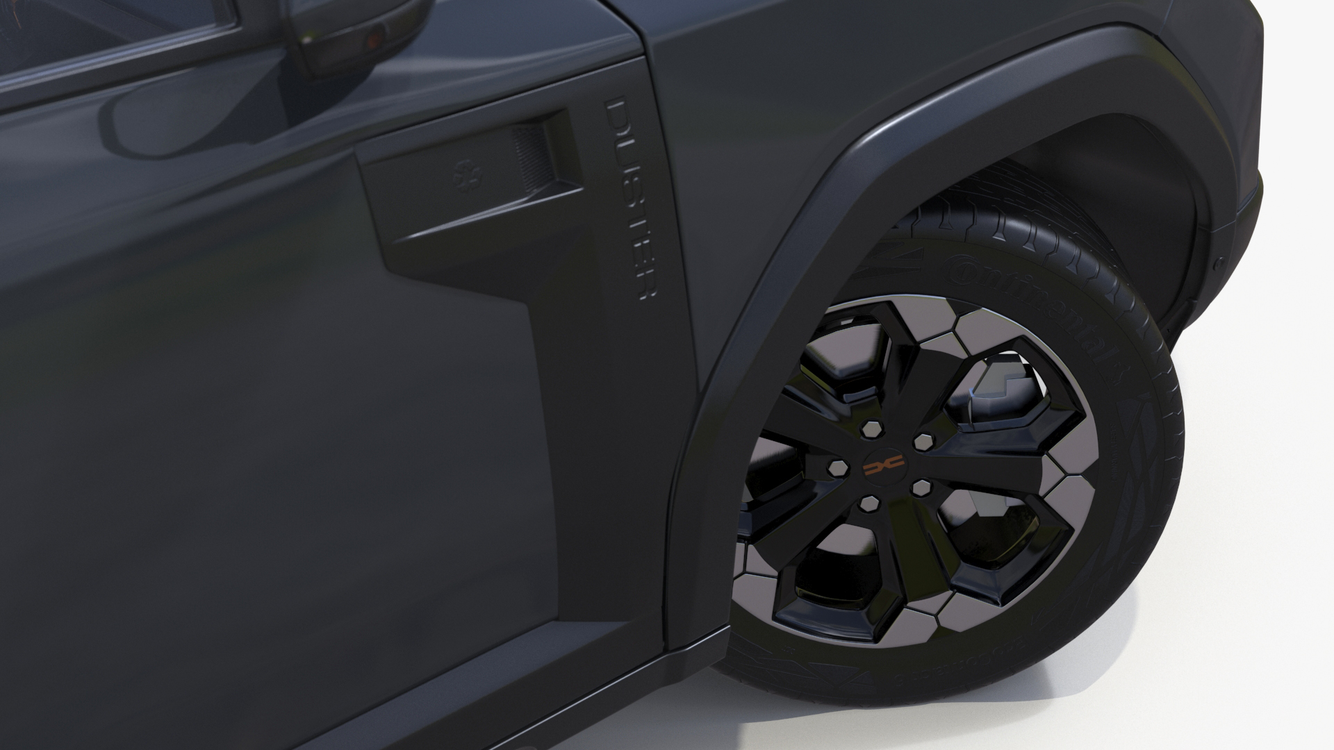 Dacia Duster 2024 Crossover Gray Rigged 3D model
