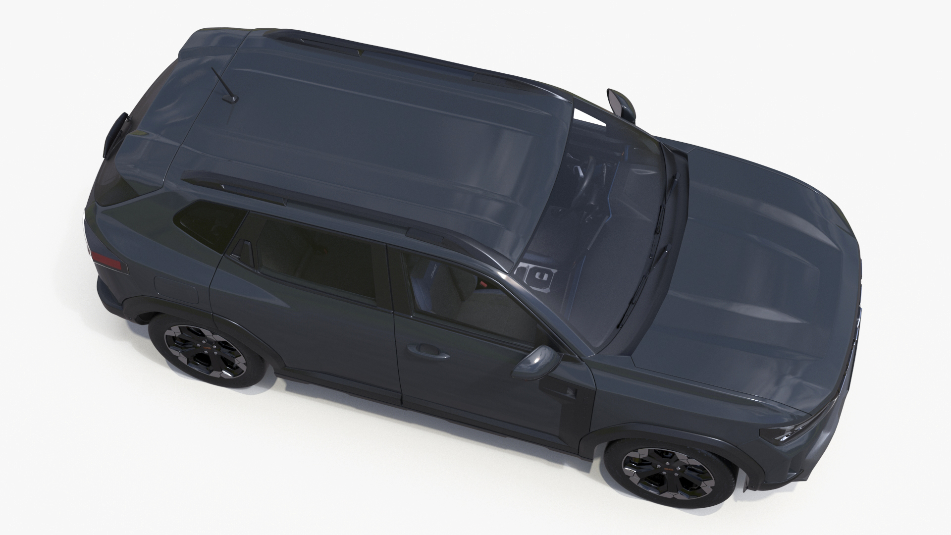 Dacia Duster 2024 Crossover Gray Rigged 3D model
