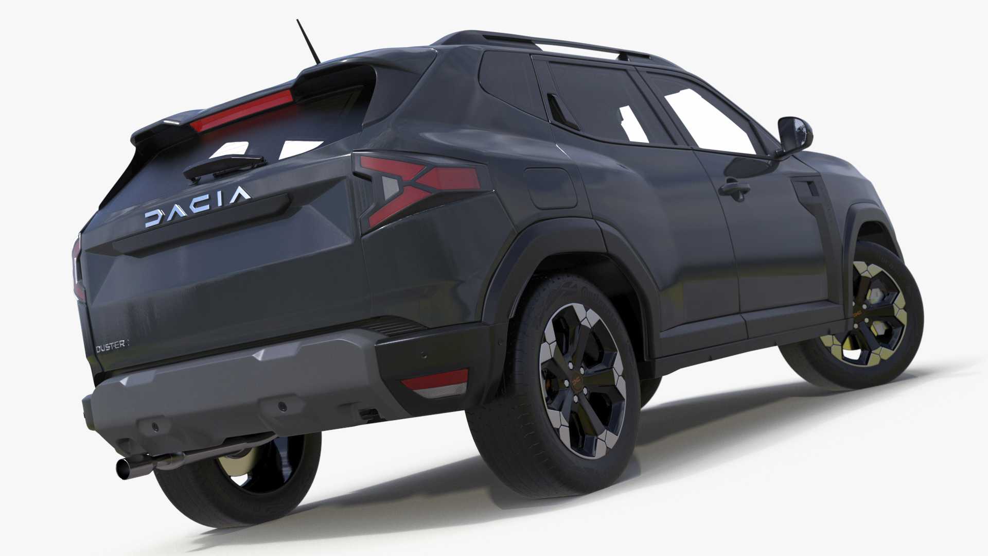 Dacia Duster 2024 Crossover Gray Rigged 3D model