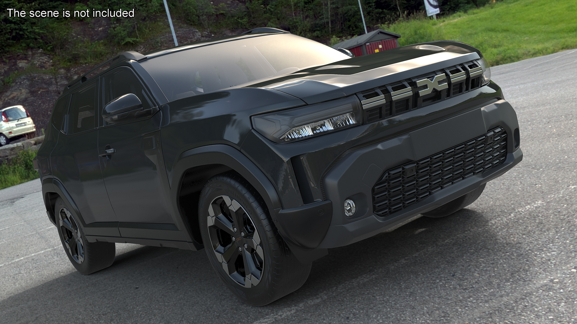 Dacia Duster 2024 Crossover Gray Rigged 3D model