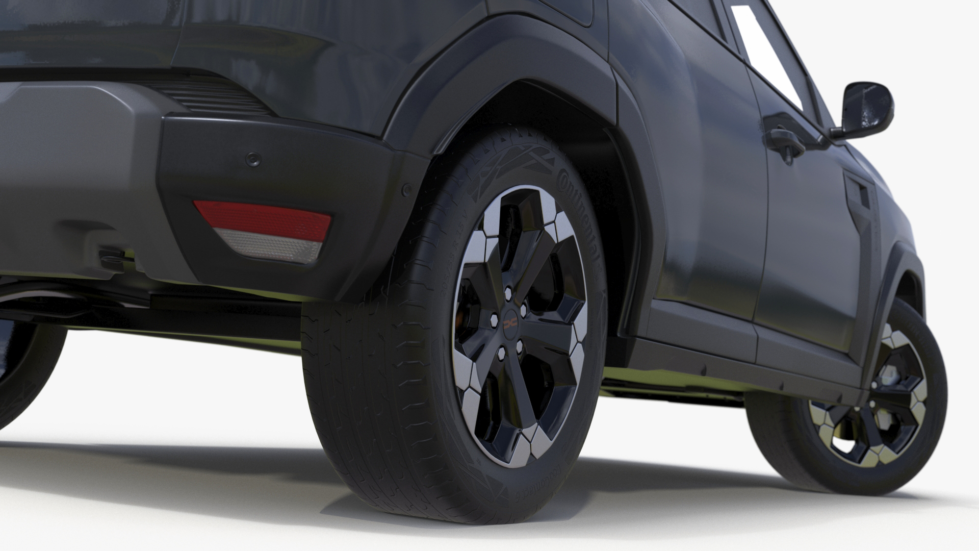 Dacia Duster 2024 Crossover Gray Rigged 3D model