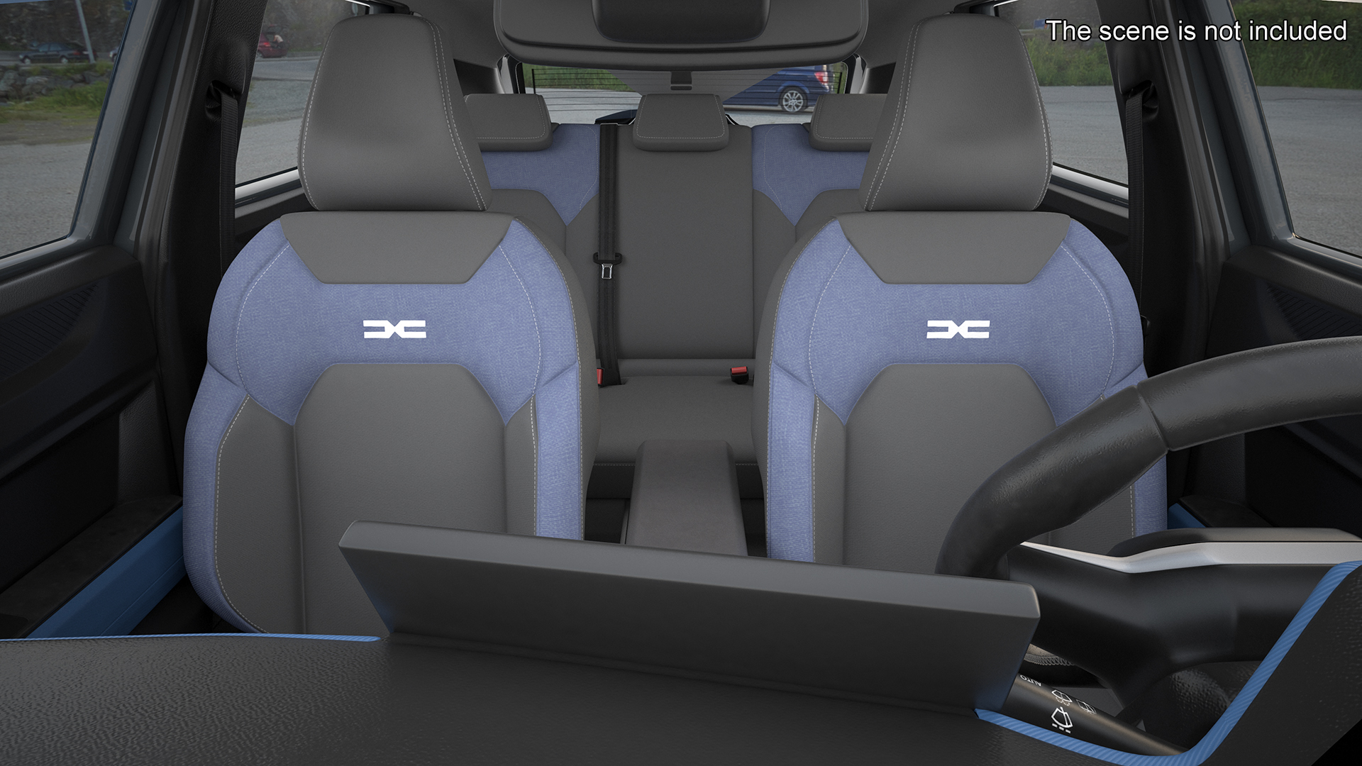 Dacia Duster 2024 Crossover Gray Rigged 3D model
