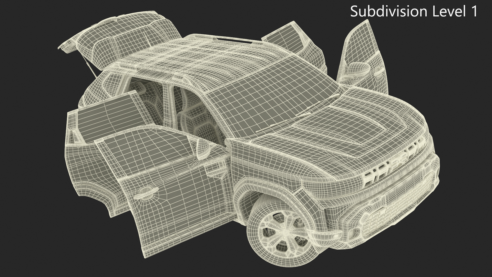 Dacia Duster 2024 Crossover Gray Rigged 3D model