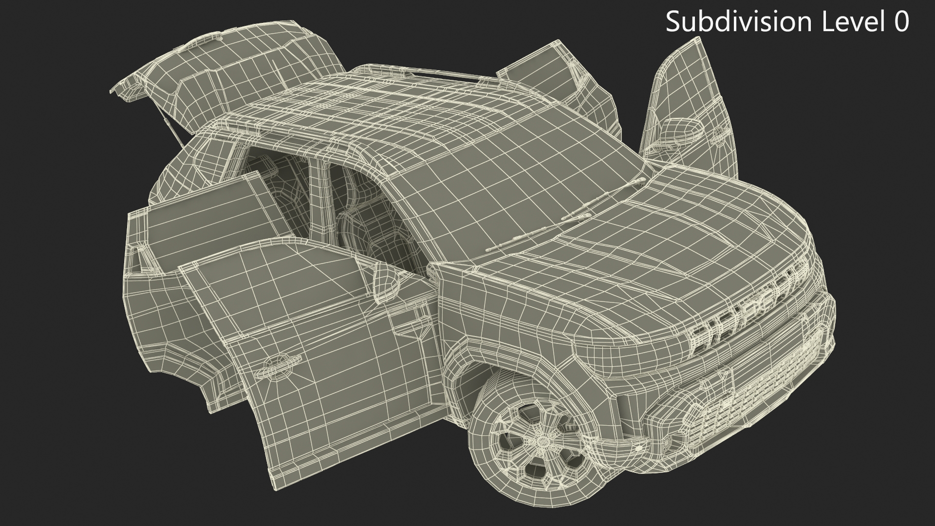 Dacia Duster 2024 Crossover Gray Rigged 3D model
