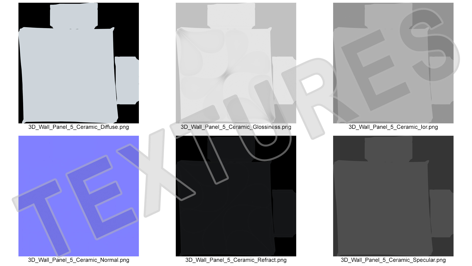 3D Wall Panel Drops Ceramic 3D