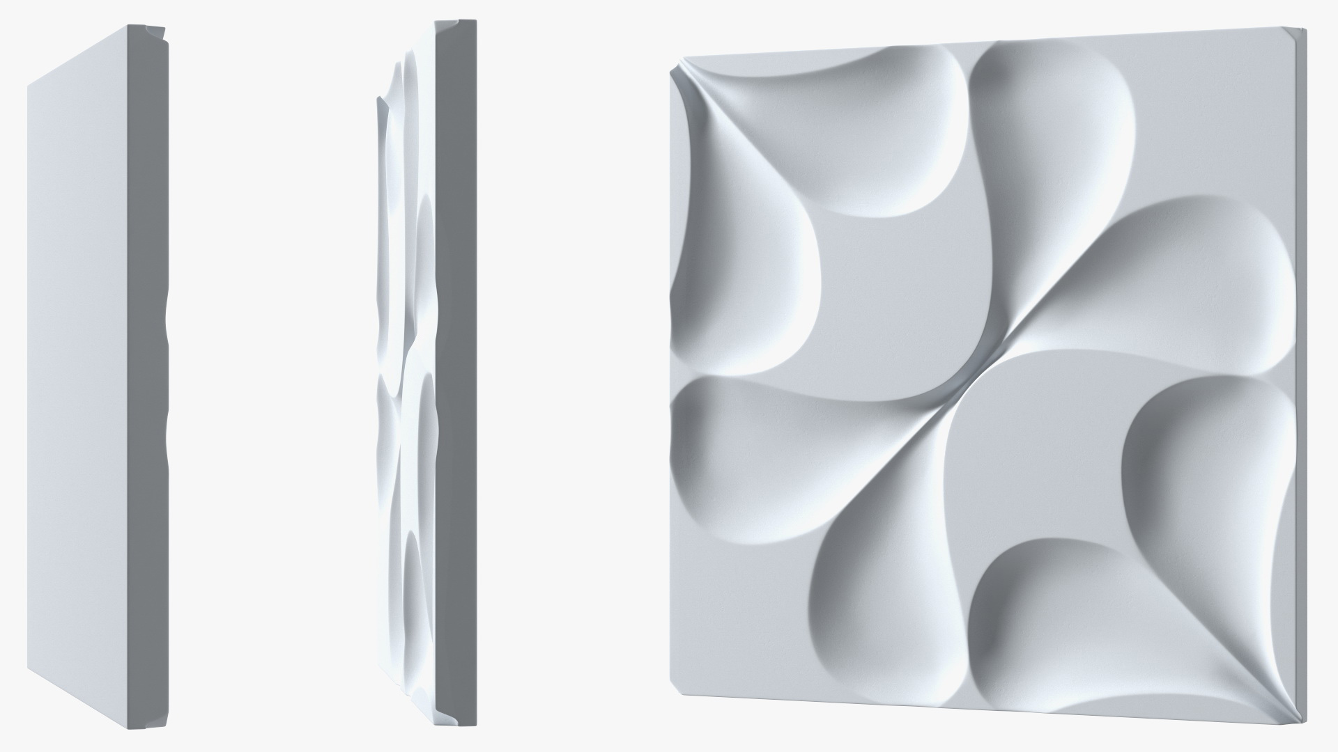 3D Wall Panel Drops Ceramic 3D
