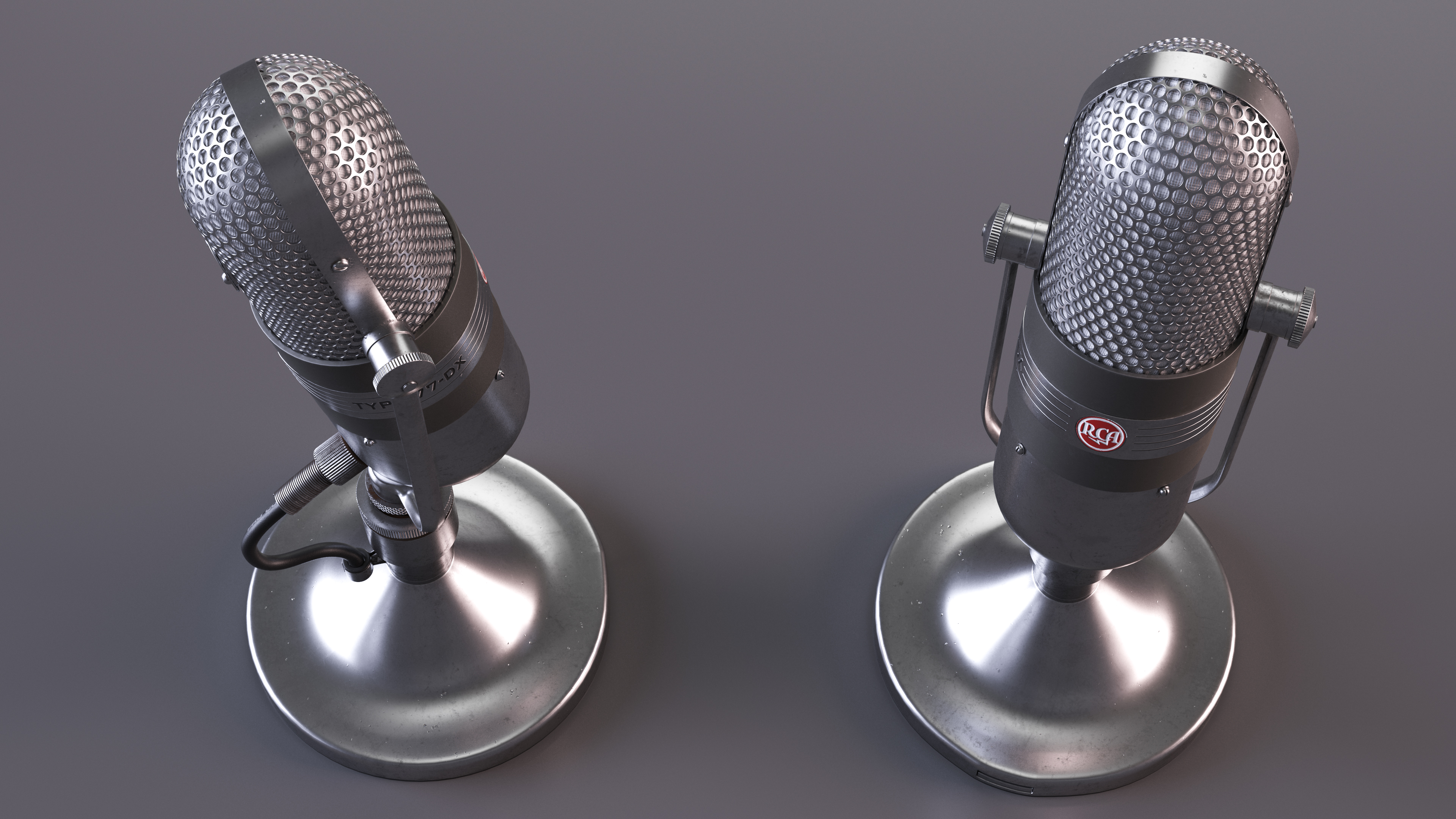 3D model Vintage Capsule Microphone RCA 77-D