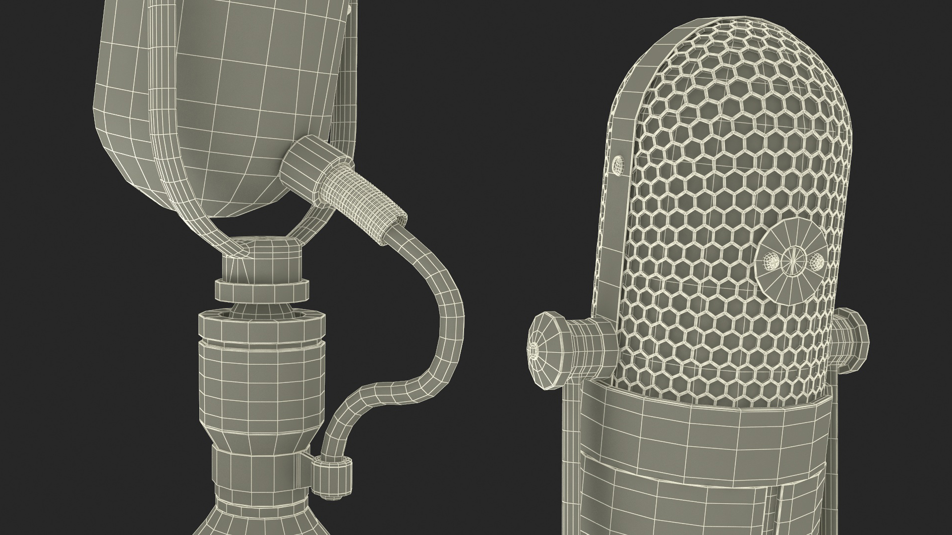3D model Vintage Capsule Microphone RCA 77-D