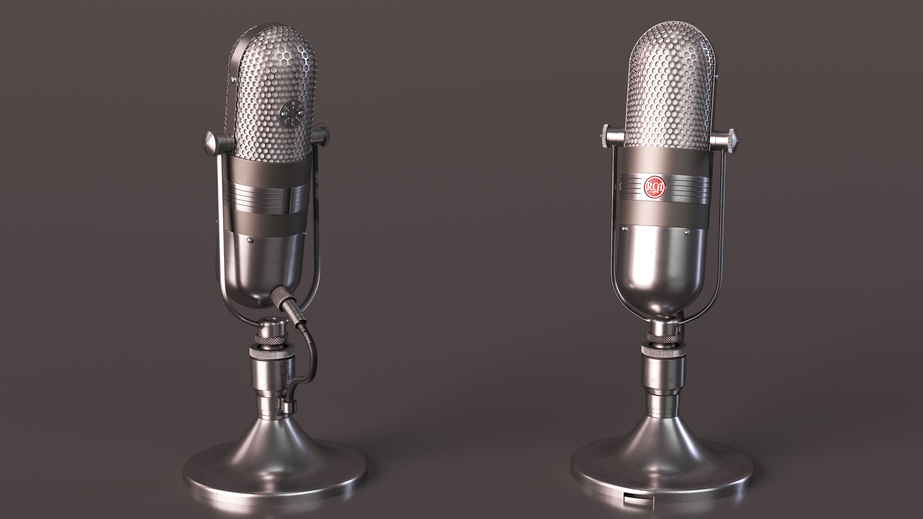3D model Vintage Capsule Microphone RCA 77-D