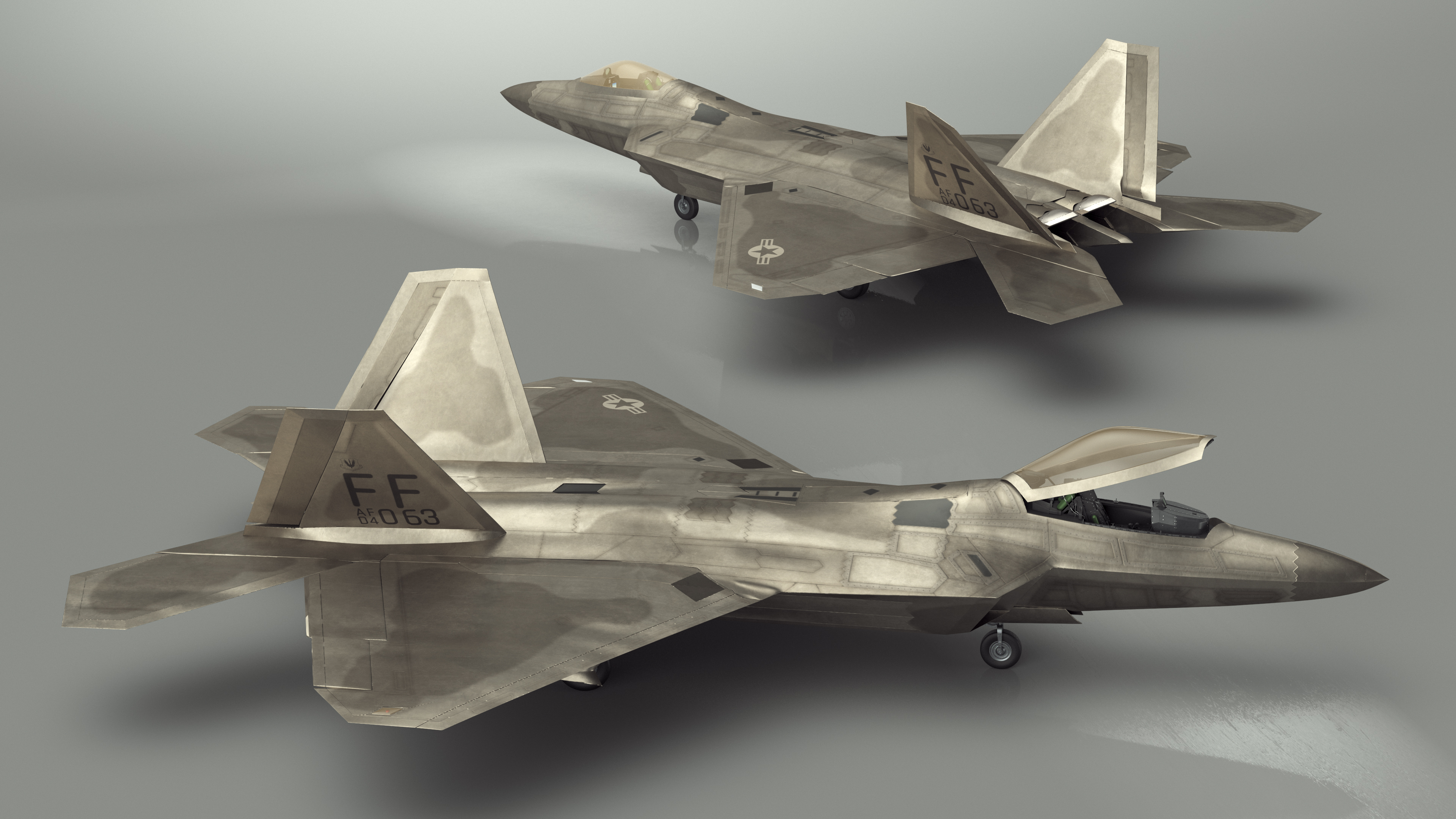Advanced Tactical Fighter F-22 Raptor 3D