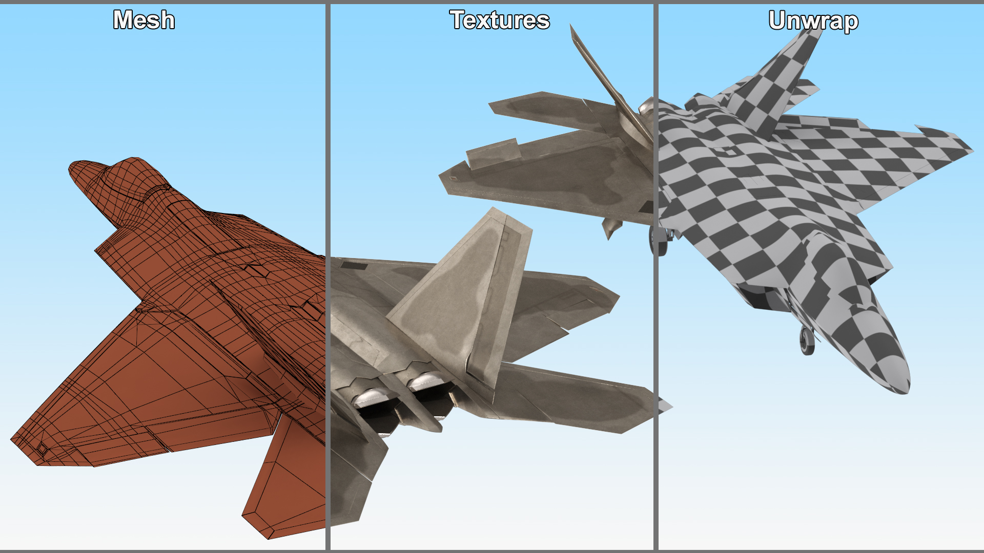 Advanced Tactical Fighter F-22 Raptor 3D