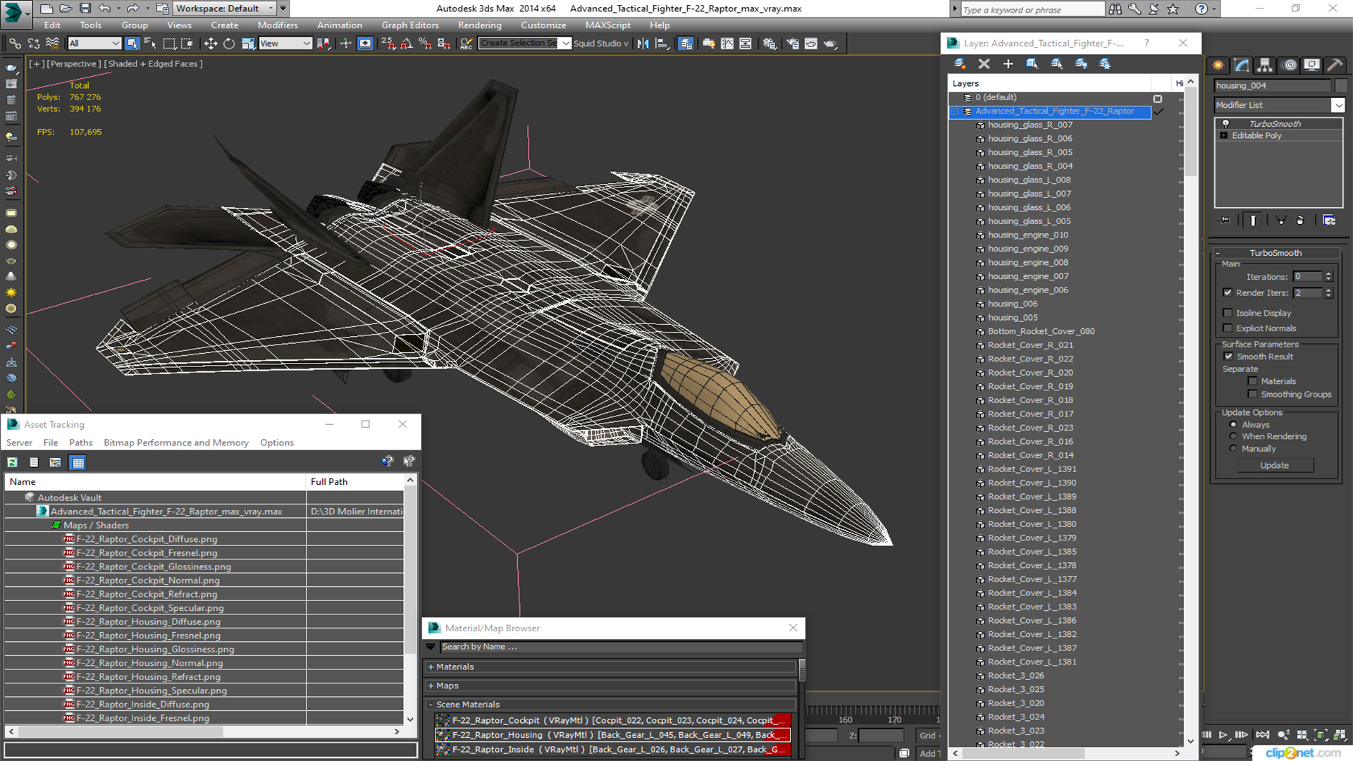 Advanced Tactical Fighter F-22 Raptor 3D