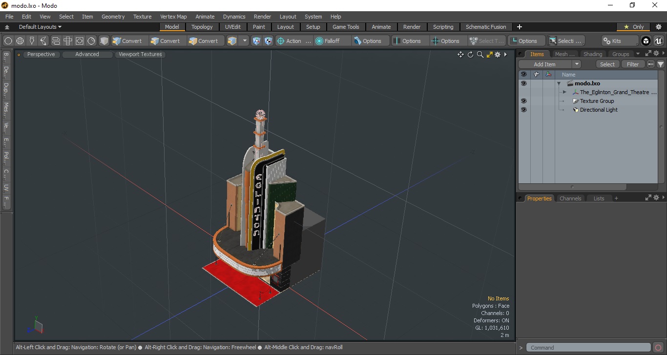 3D model The Eglinton Grand Theatre Entrance