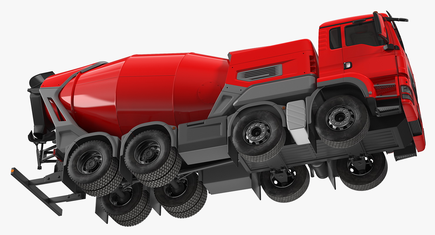 3D model Electric Hybrid Mixer Truck Generic