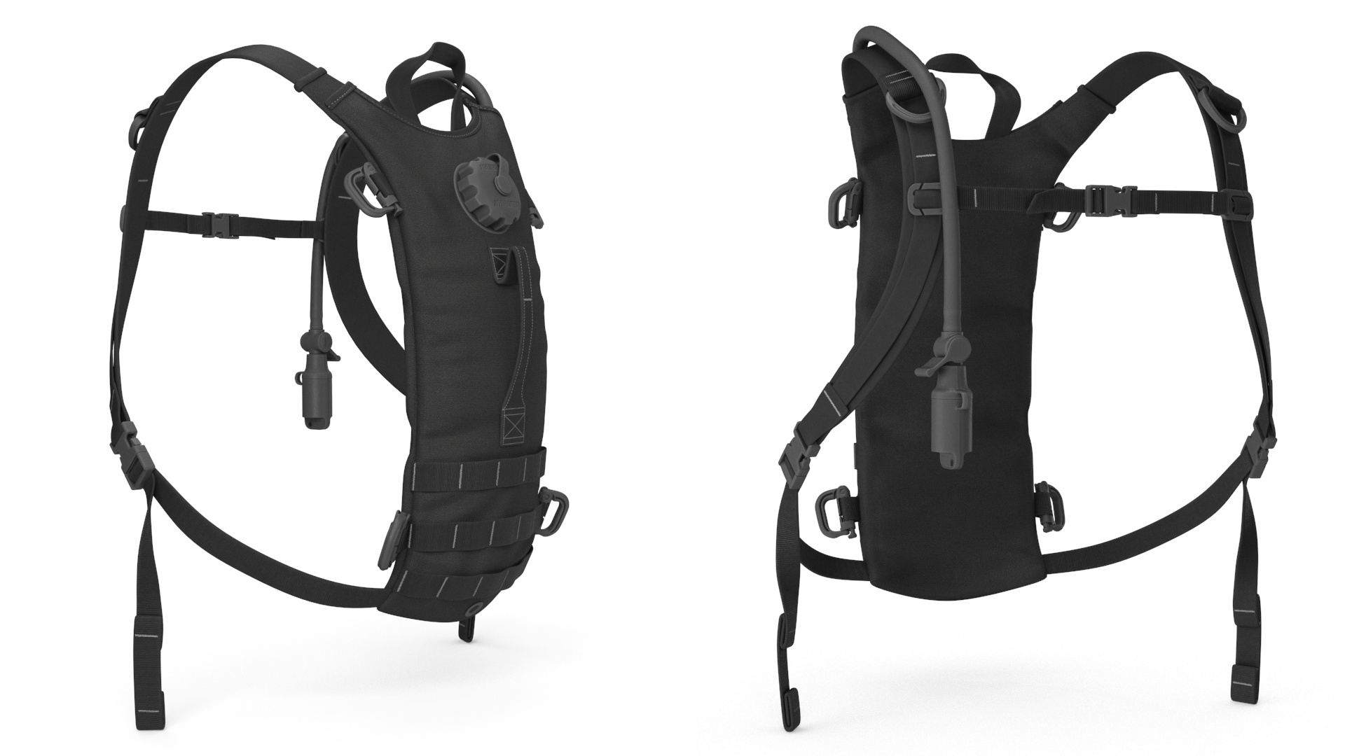 3D Hydration Backpack Carrier Black Worn Position
