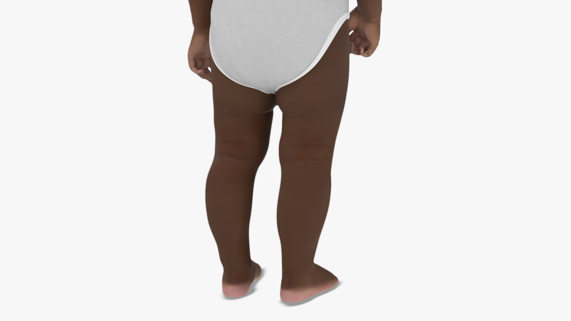 3D Black Toddler Boy in Bodysuit Standing model