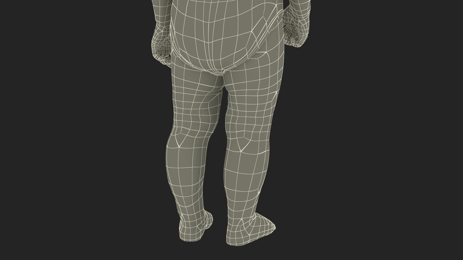 3D Black Toddler Boy in Bodysuit Standing model