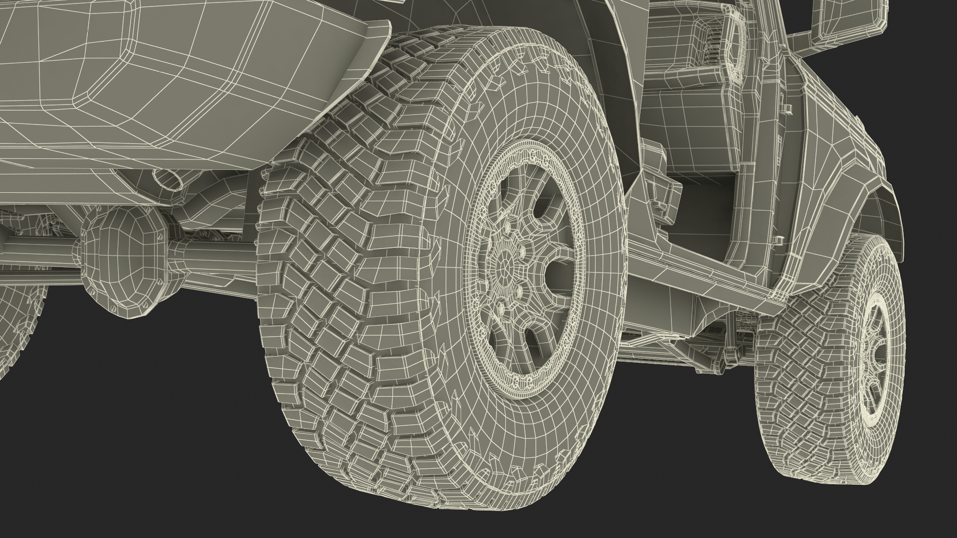 3D 4X4 Ford Bronco Two Door Cactus Gray