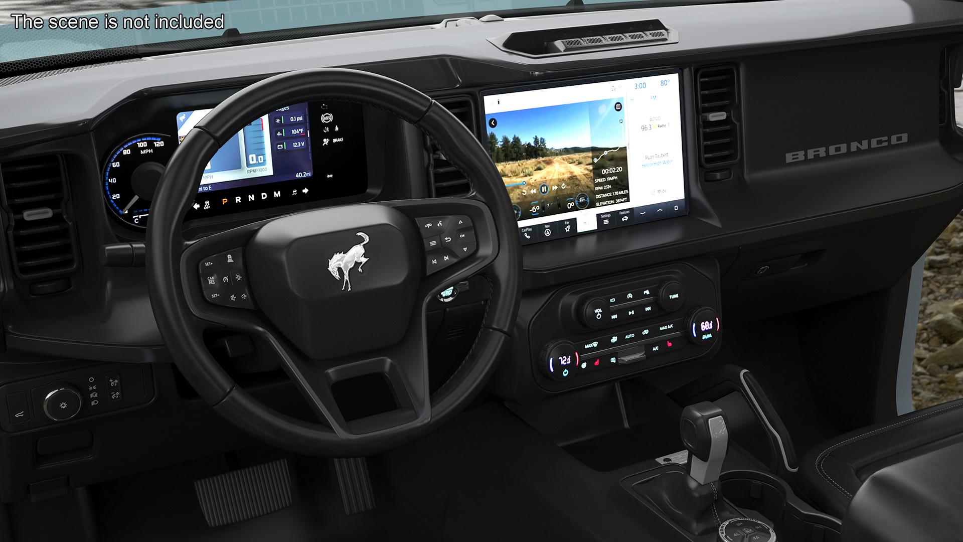 3D 4X4 Ford Bronco Two Door Cactus Gray
