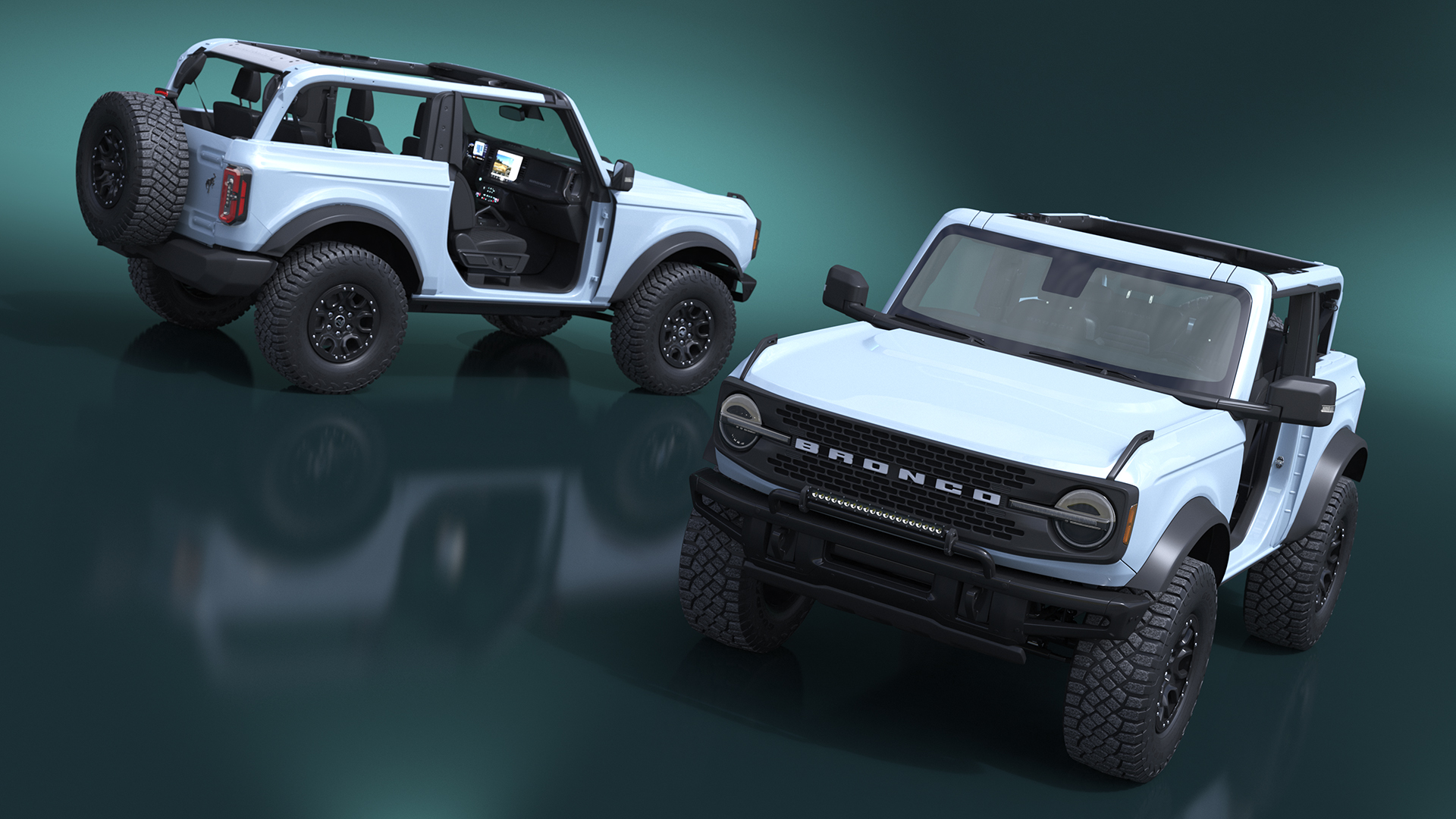 3D 4X4 Ford Bronco Two Door Cactus Gray