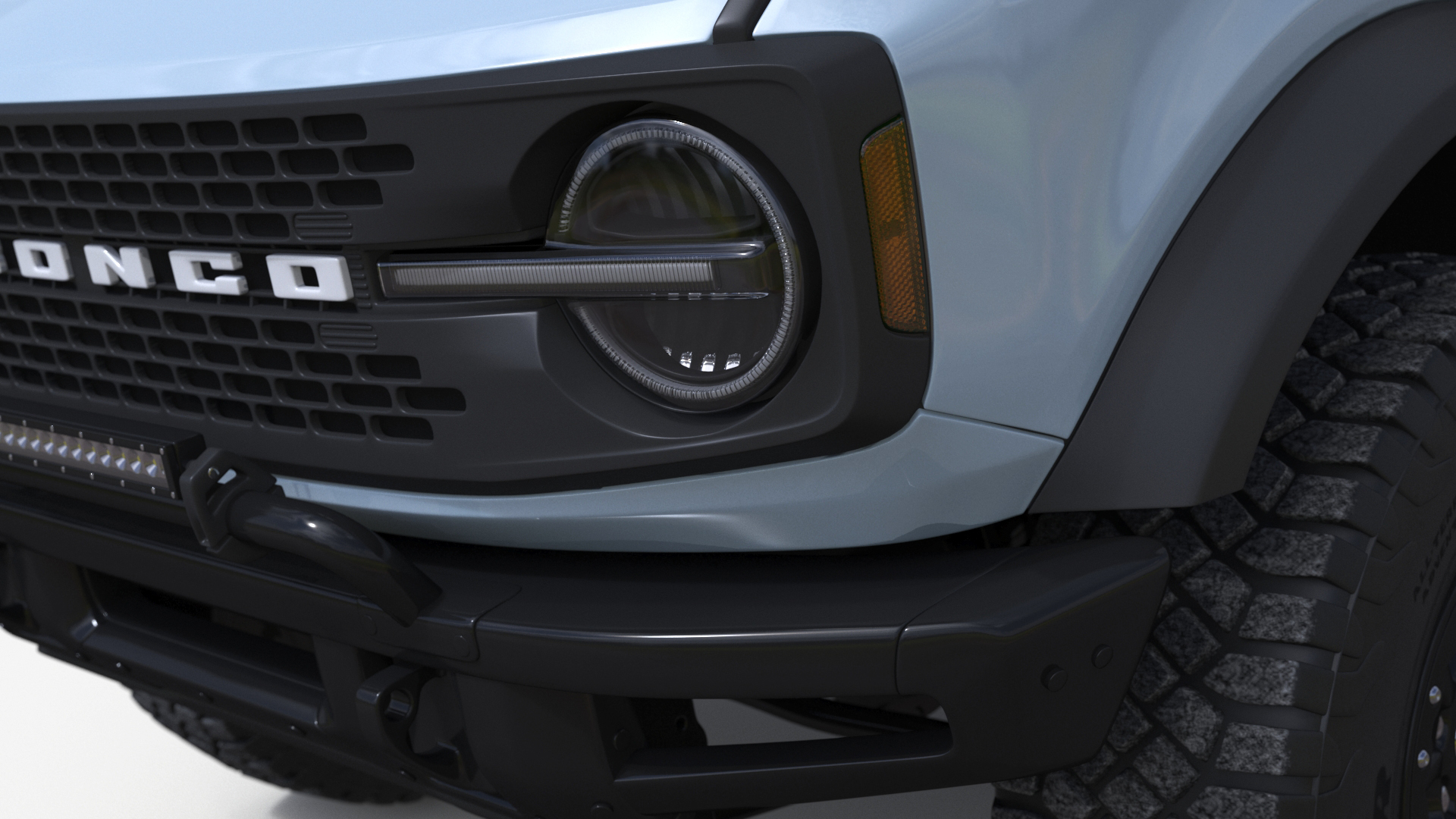 3D 4X4 Ford Bronco Two Door Cactus Gray
