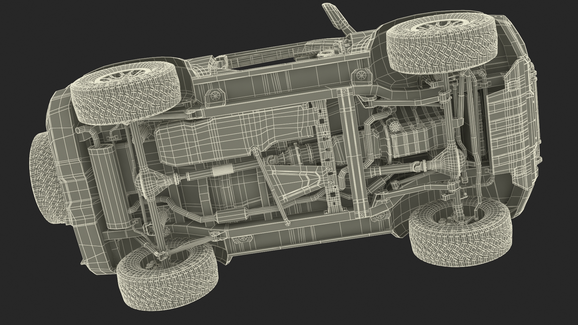 3D 4X4 Ford Bronco Two Door Cactus Gray