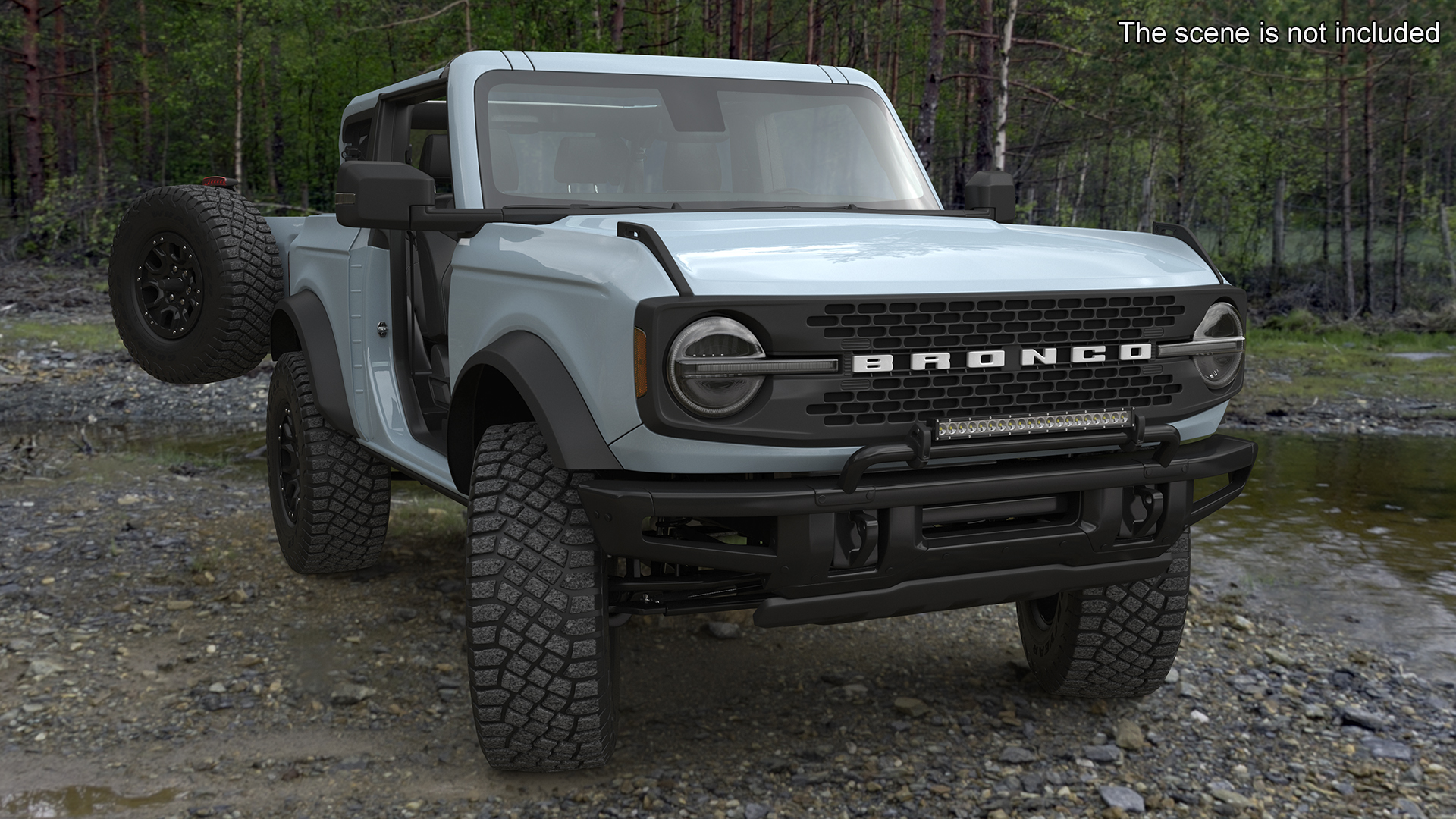 3D 4X4 Ford Bronco Two Door Cactus Gray
