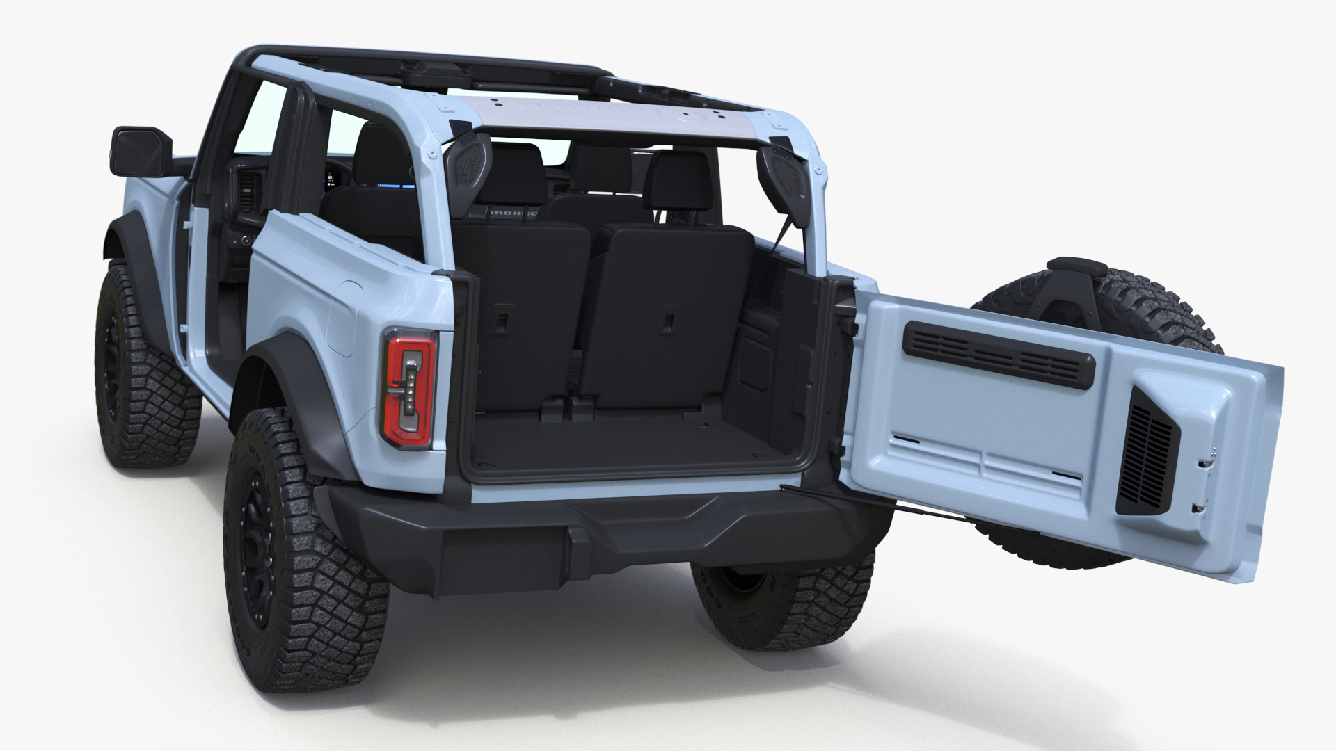 3D 4X4 Ford Bronco Two Door Cactus Gray