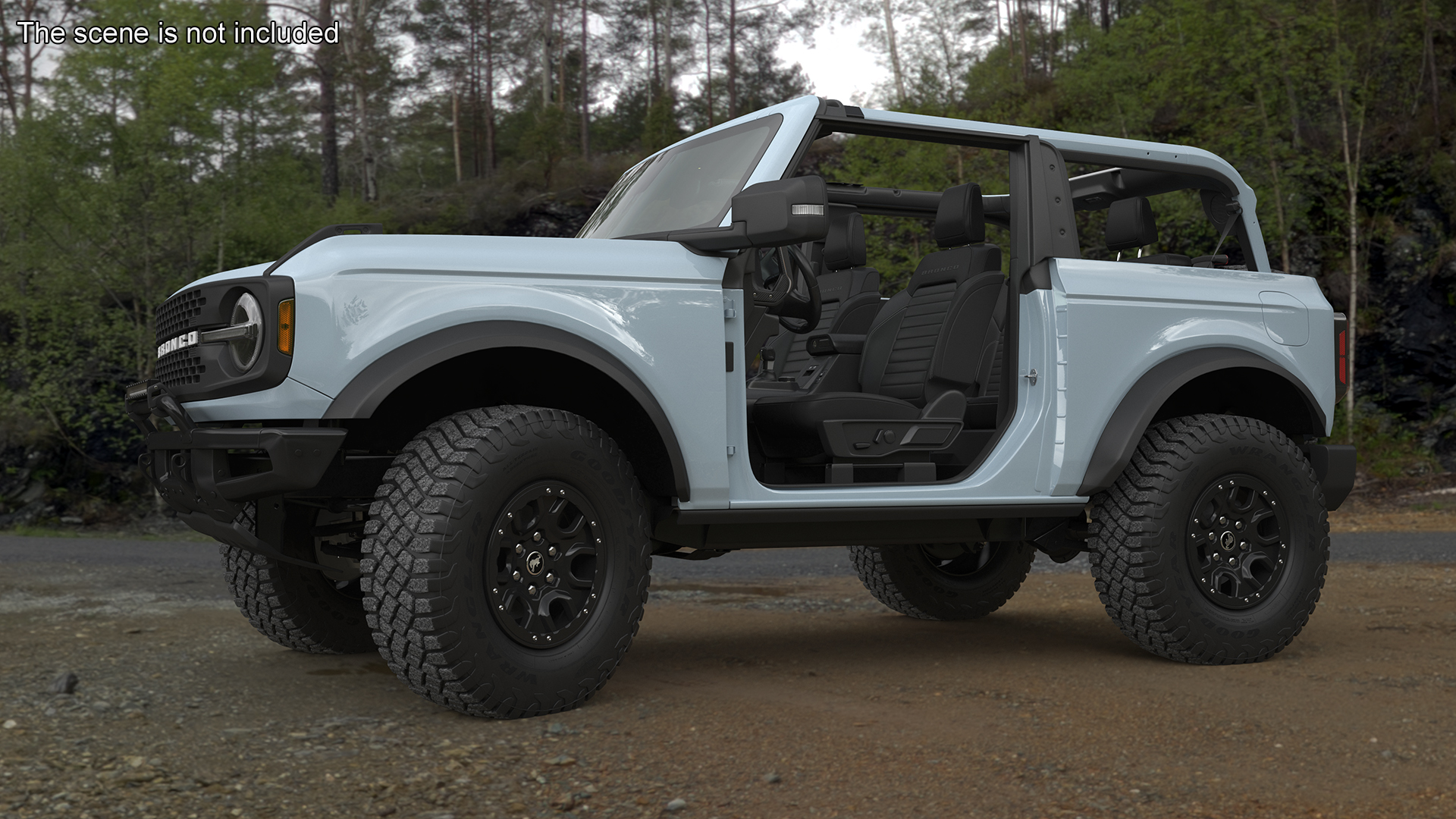 3D 4X4 Ford Bronco Two Door Cactus Gray