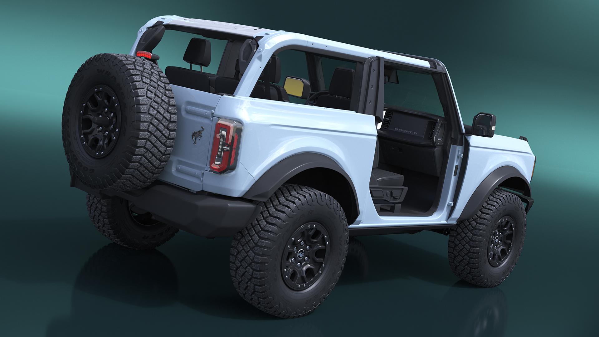 3D 4X4 Ford Bronco Two Door Cactus Gray