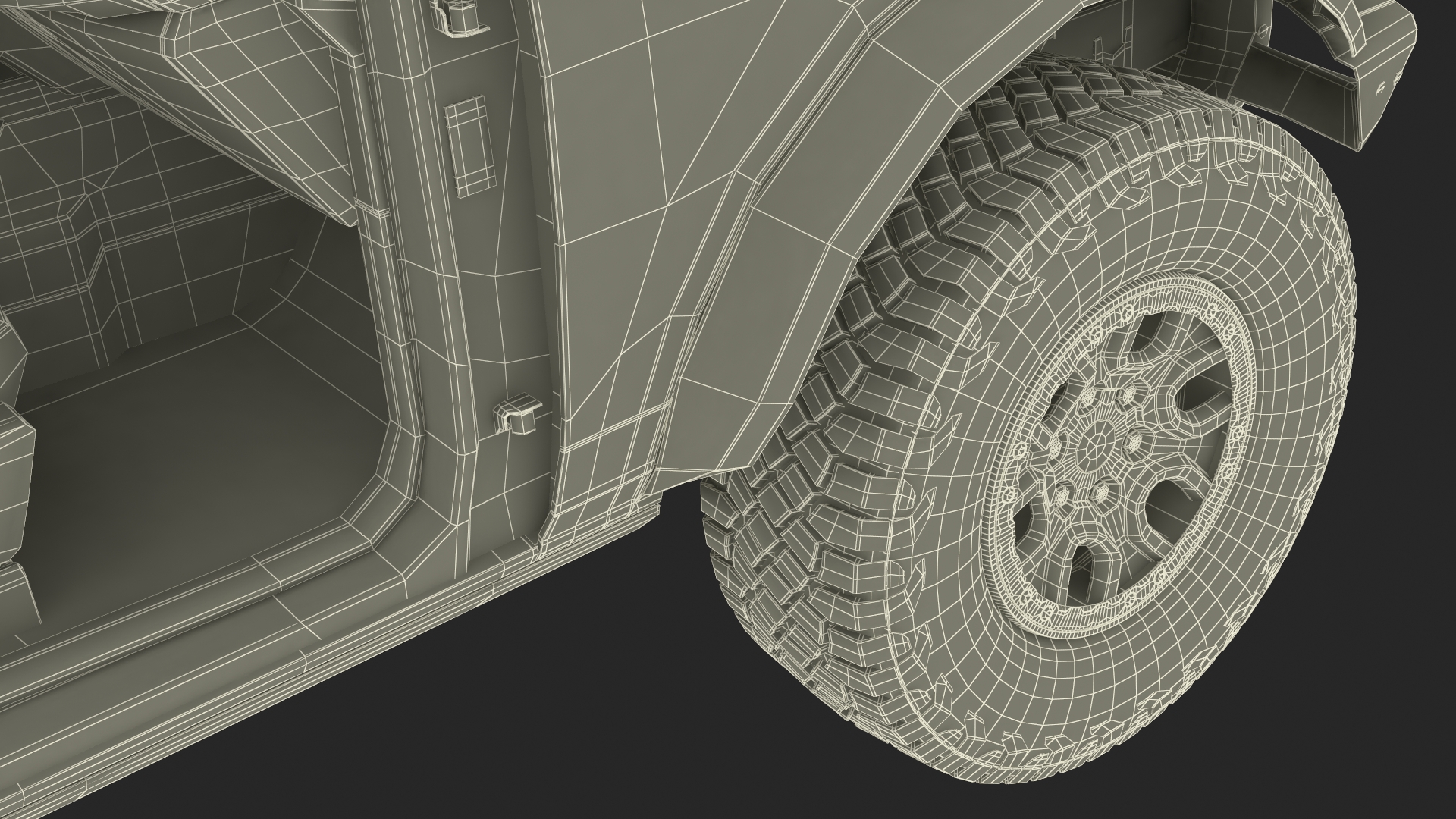 3D 4X4 Ford Bronco Two Door Cactus Gray