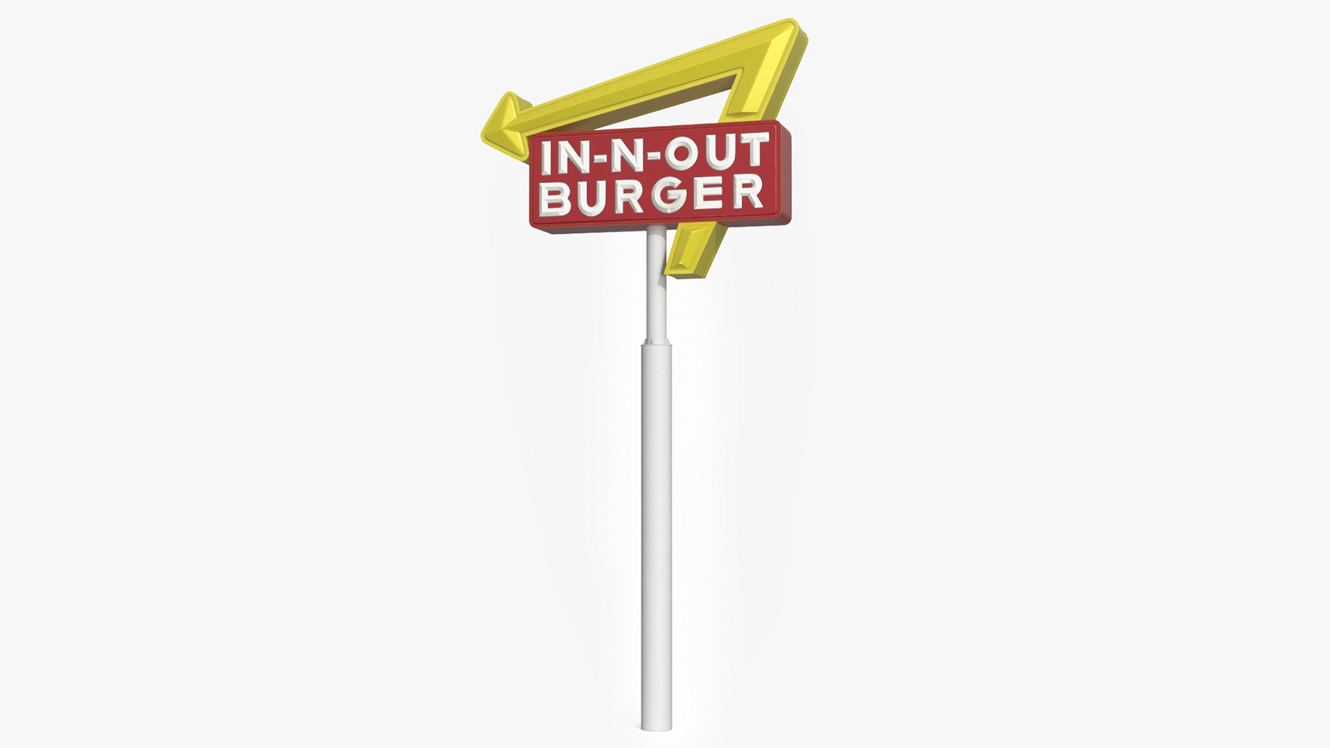 3D model In N Out Burger Pole Sign