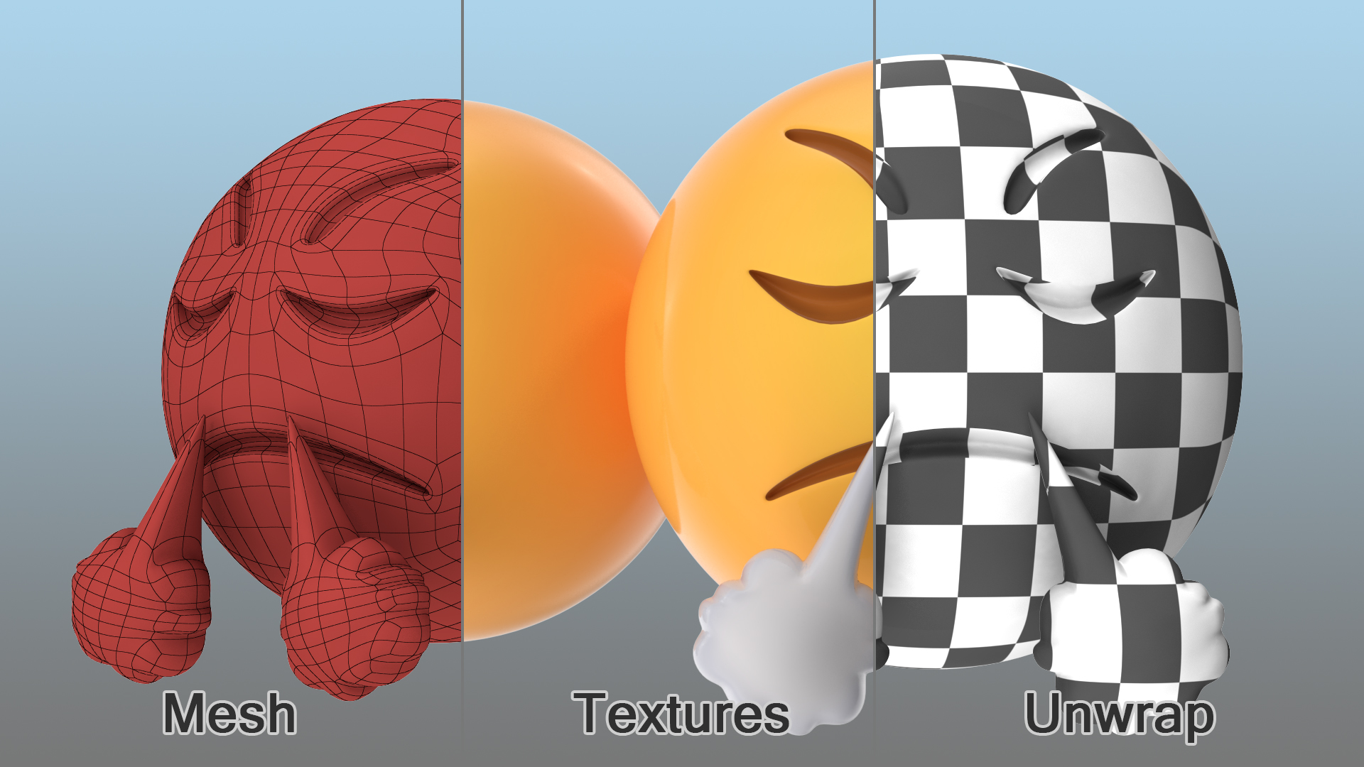 Very Mad Emoji 3D model