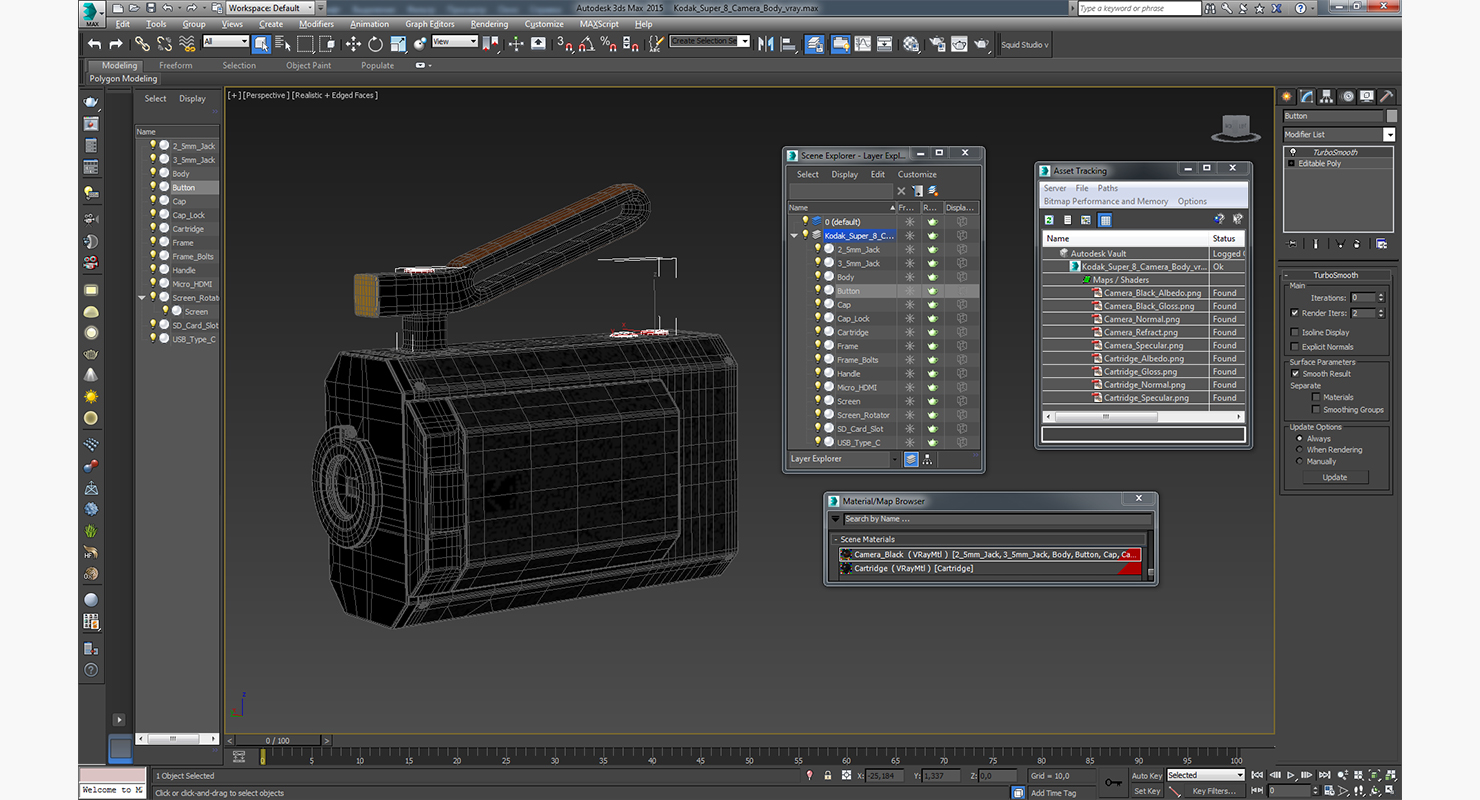 3D model Kodak Super 8 Camera Body
